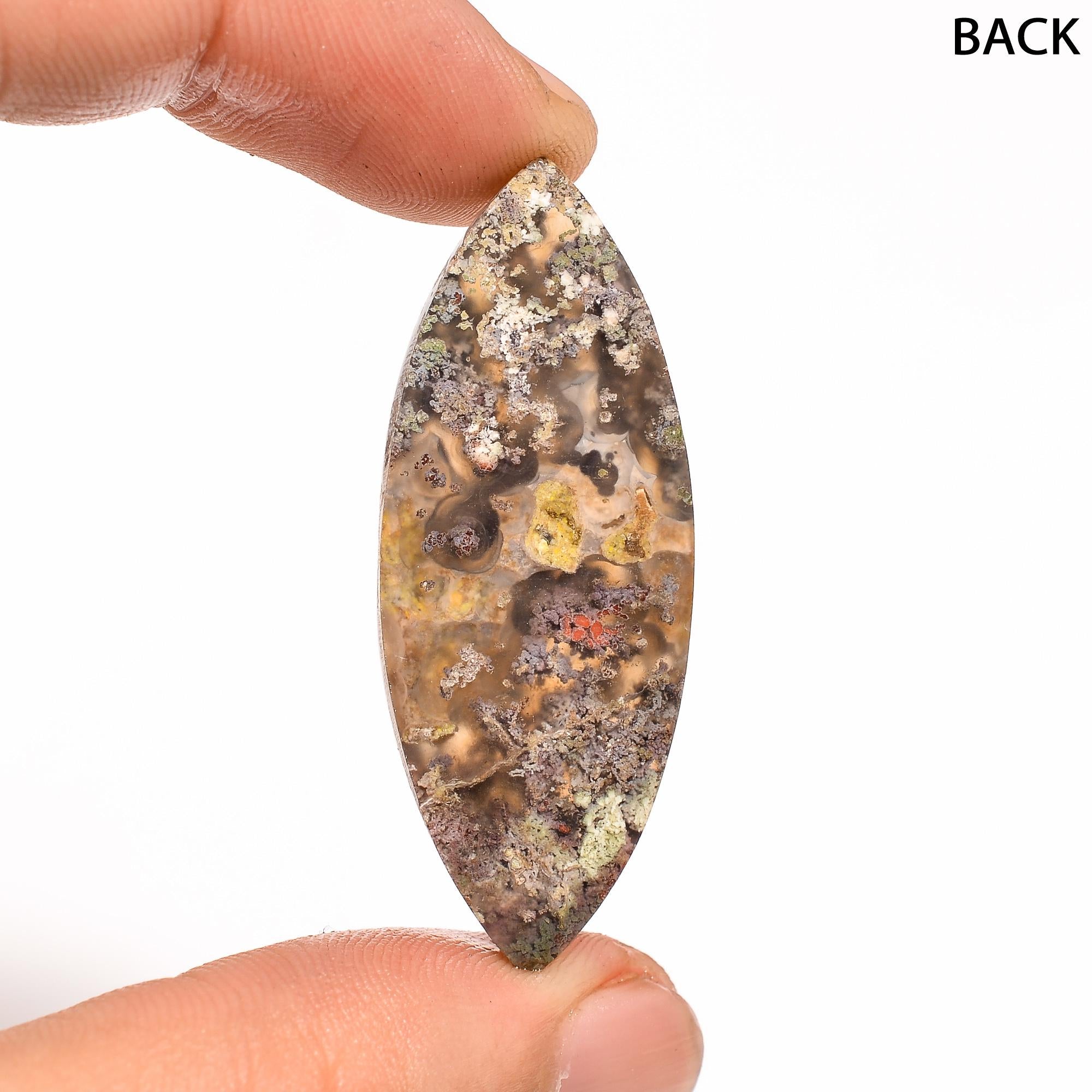 Indonesian Agate Gemstone, Big Size translucent Scenic Indonesian Agate Cabochon, Designer Loose Agate Gemstone For Jewe - image 2
