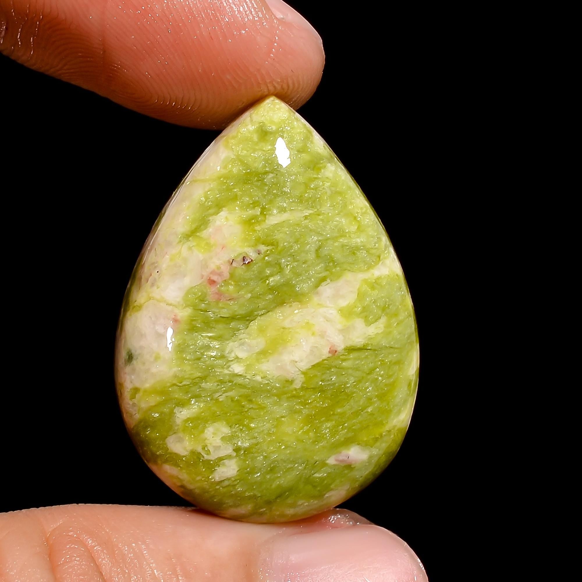 Natural Lizardite Cabochon Gemstone, Designer Crystal, DIY-ART-CRAFTS Lizardite Pendant Necklace Jewelry making supply.