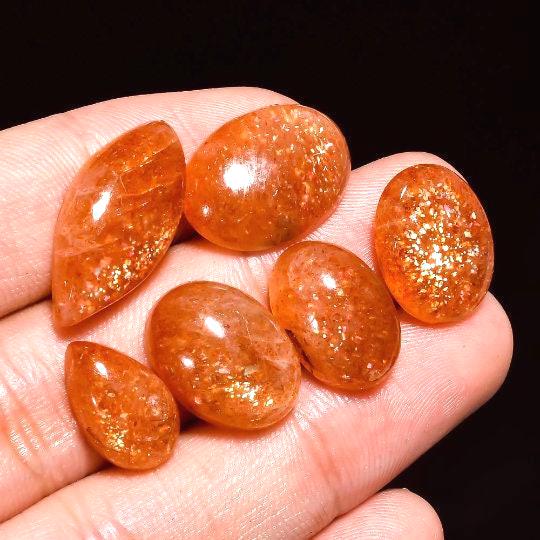 AAA Natural Sunstone Cabochon, Loose Gemstone, Jewelry Making - image 2