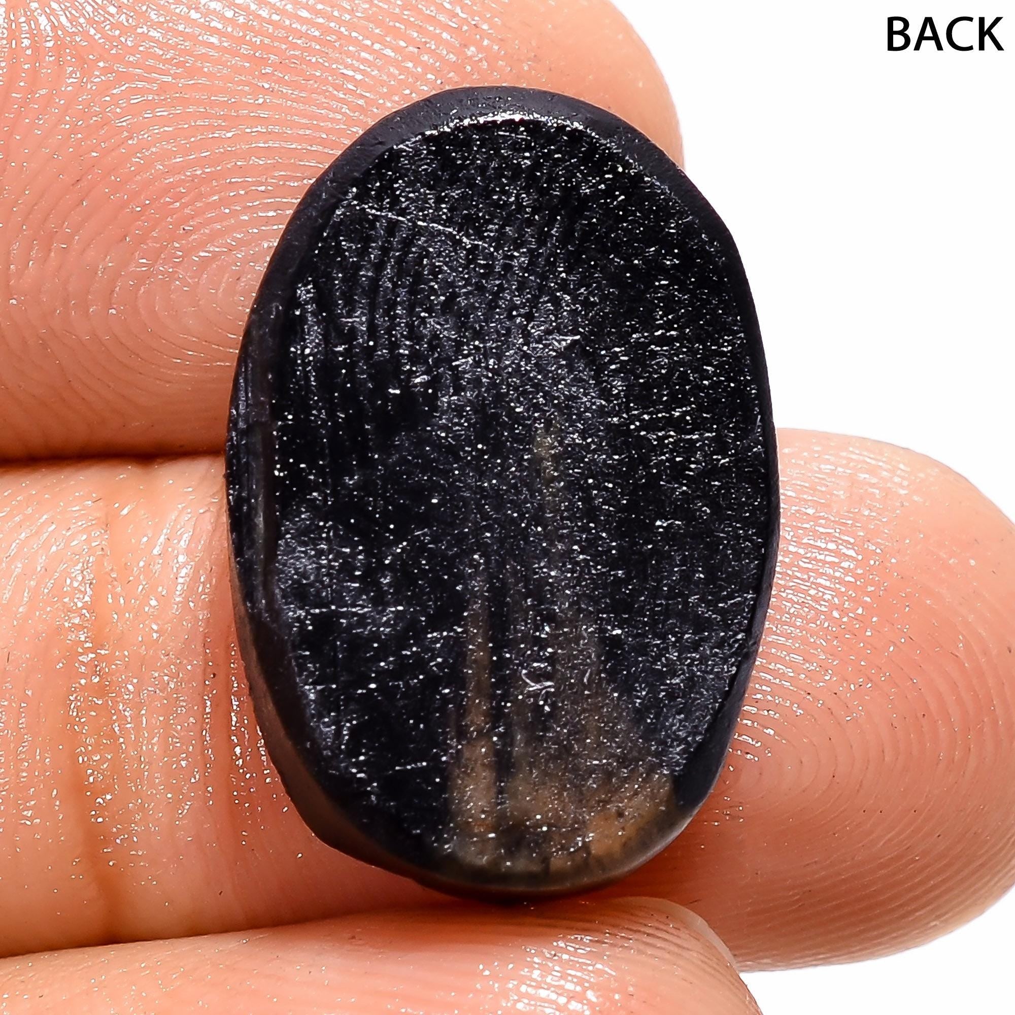 Black Tourmaline Druzy Gemstone, Natural Black Tourmaline Druzy Cabochon, Loose Gemstone For Jewelry Making Supply, Heal - image 2