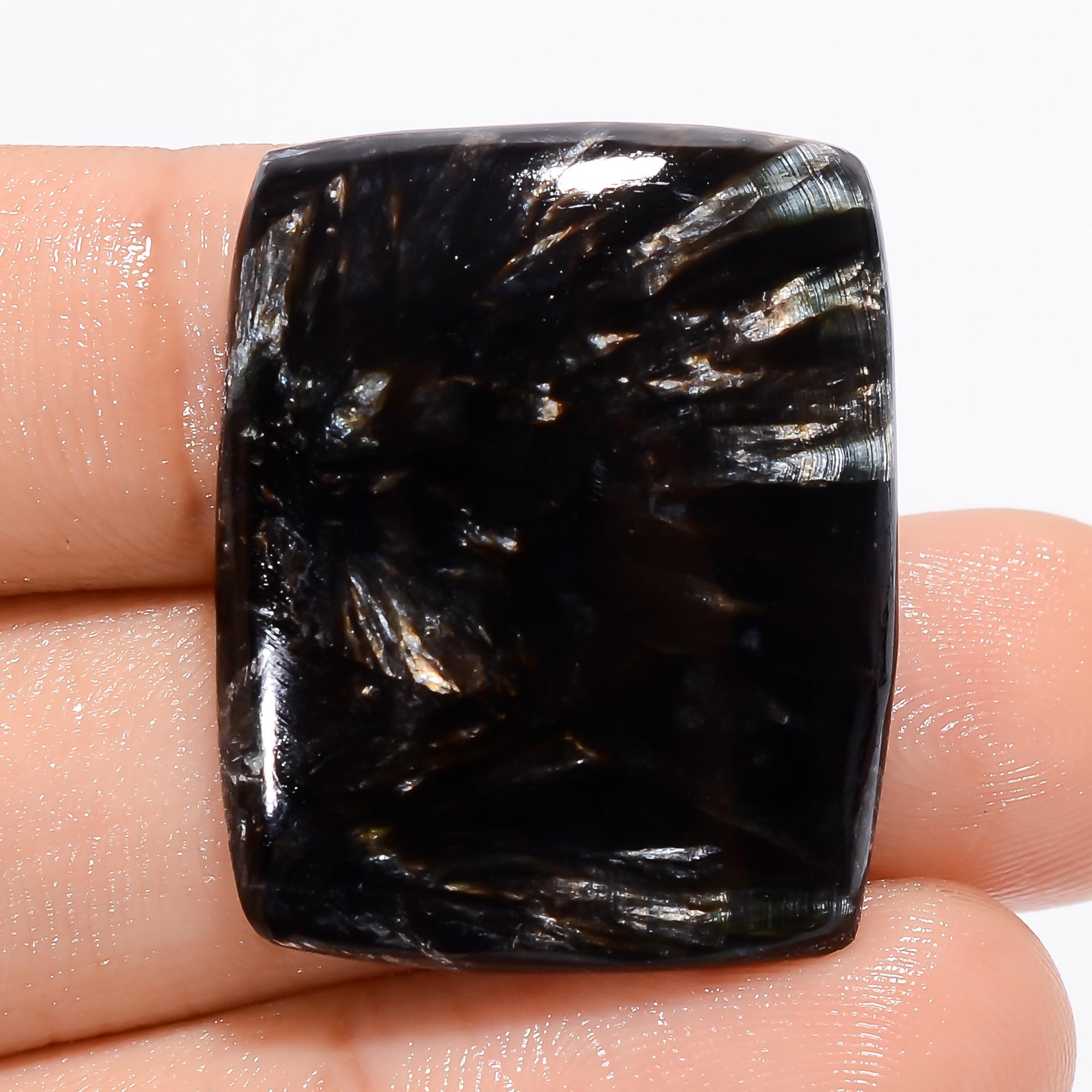 Golden Seraphinite Gemstone Cabochon, Designer Crystal Gemstone, DIY-ART-CRAFTS Pendant Necklace Jewelry making supply,  - image 2