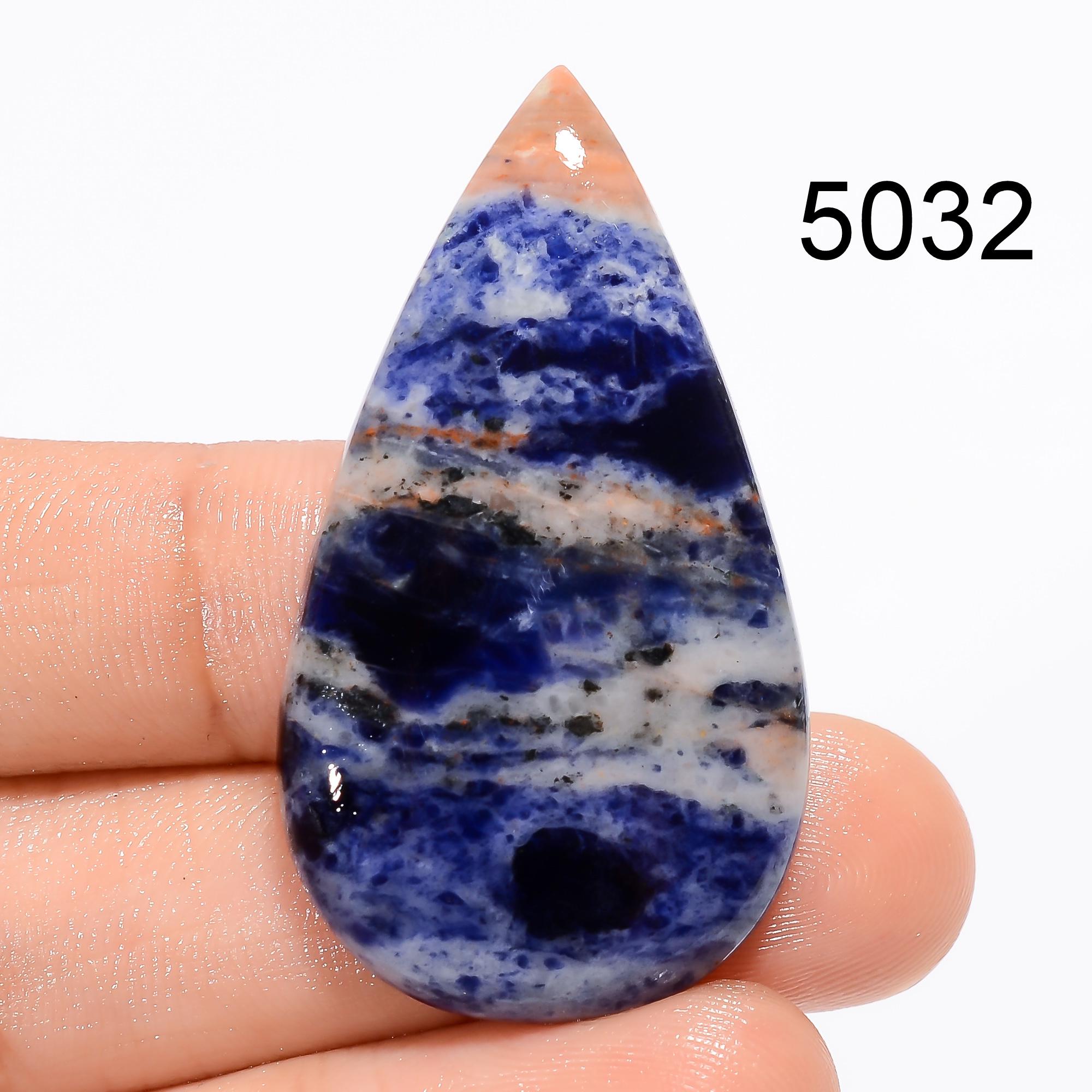AAA Blue Sodalite Gemstone Cabochon, Loose Stone for Jewelry Making.