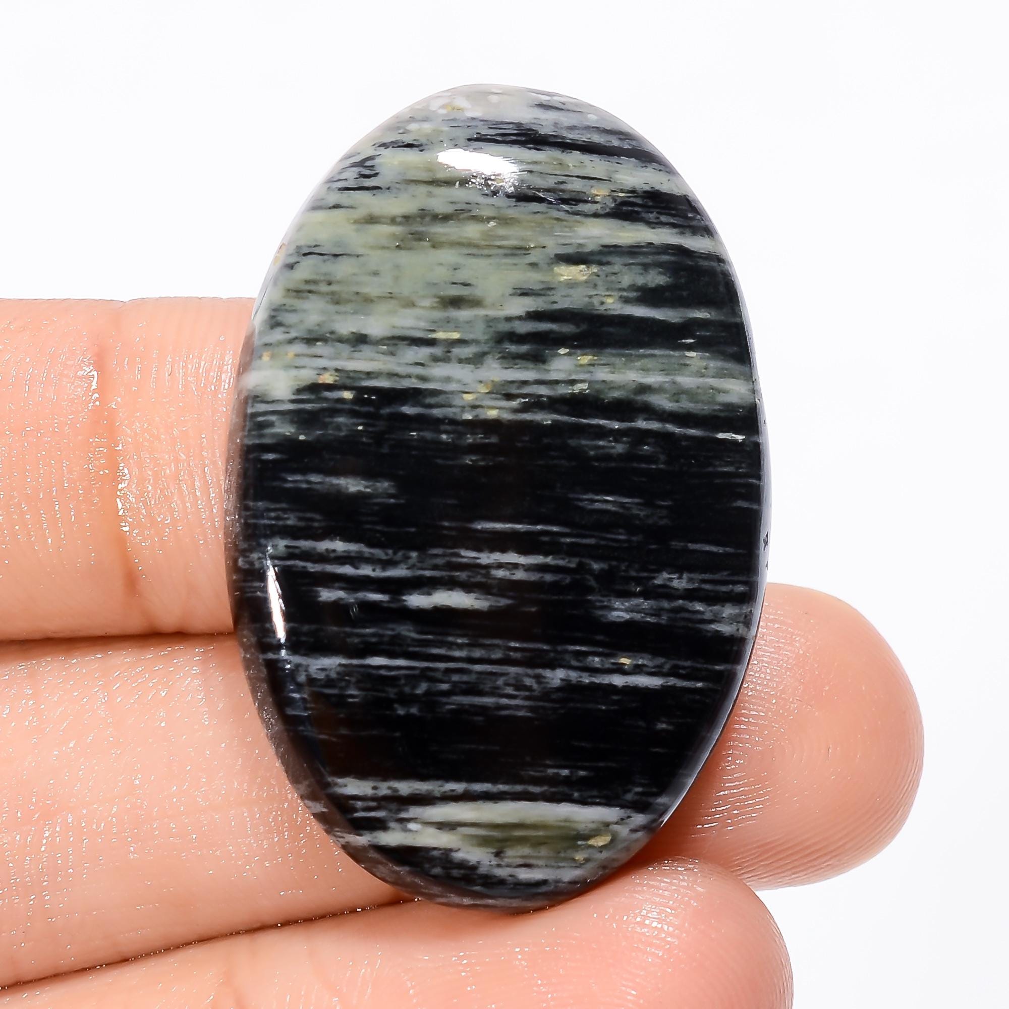 Rare Natural Snakeskin Jasper Cabochon, Oval Gemstone, USA Origin - image 2