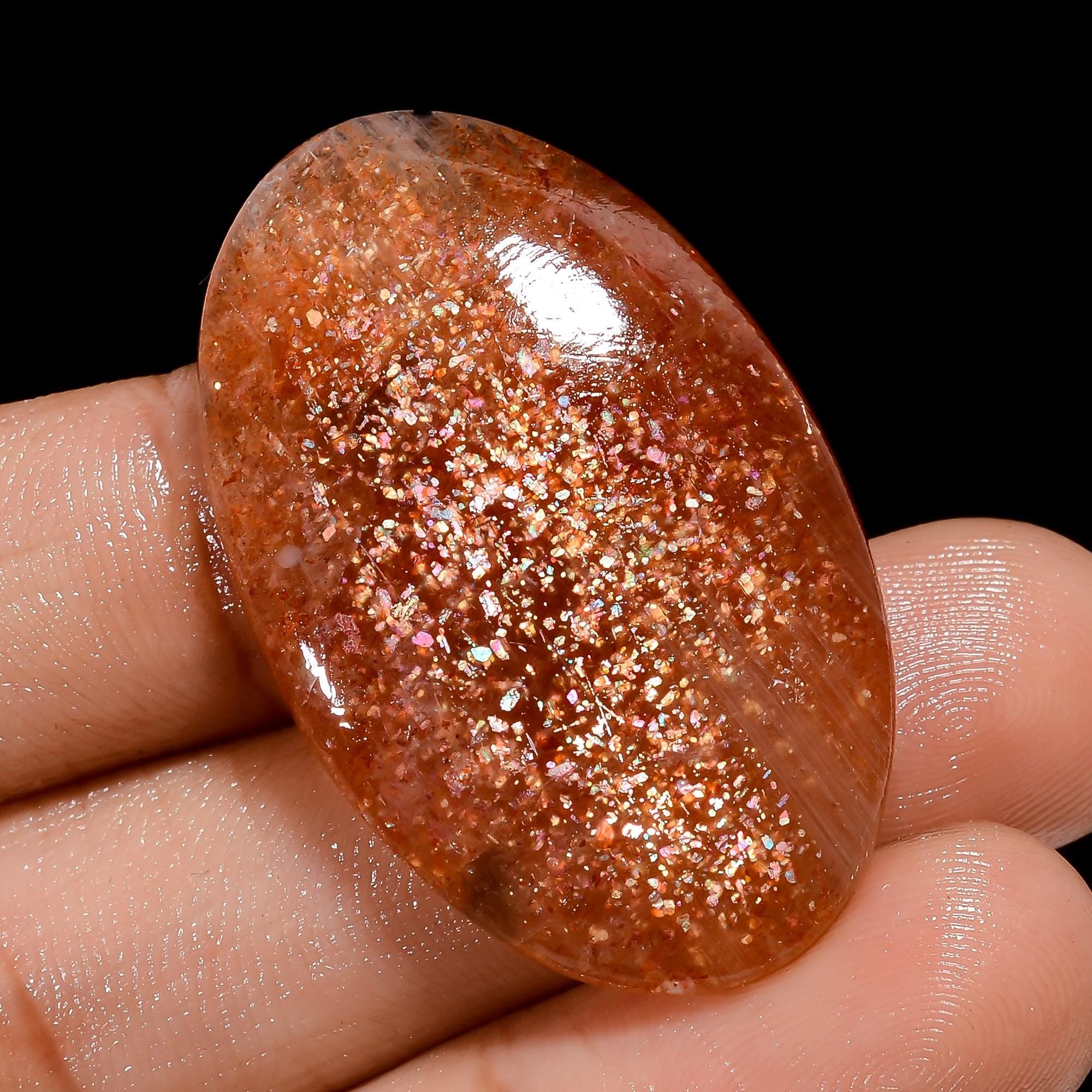 Natural Sunstone Cabochon, Loose Lot Gemstone, Jewelry Making - image 2