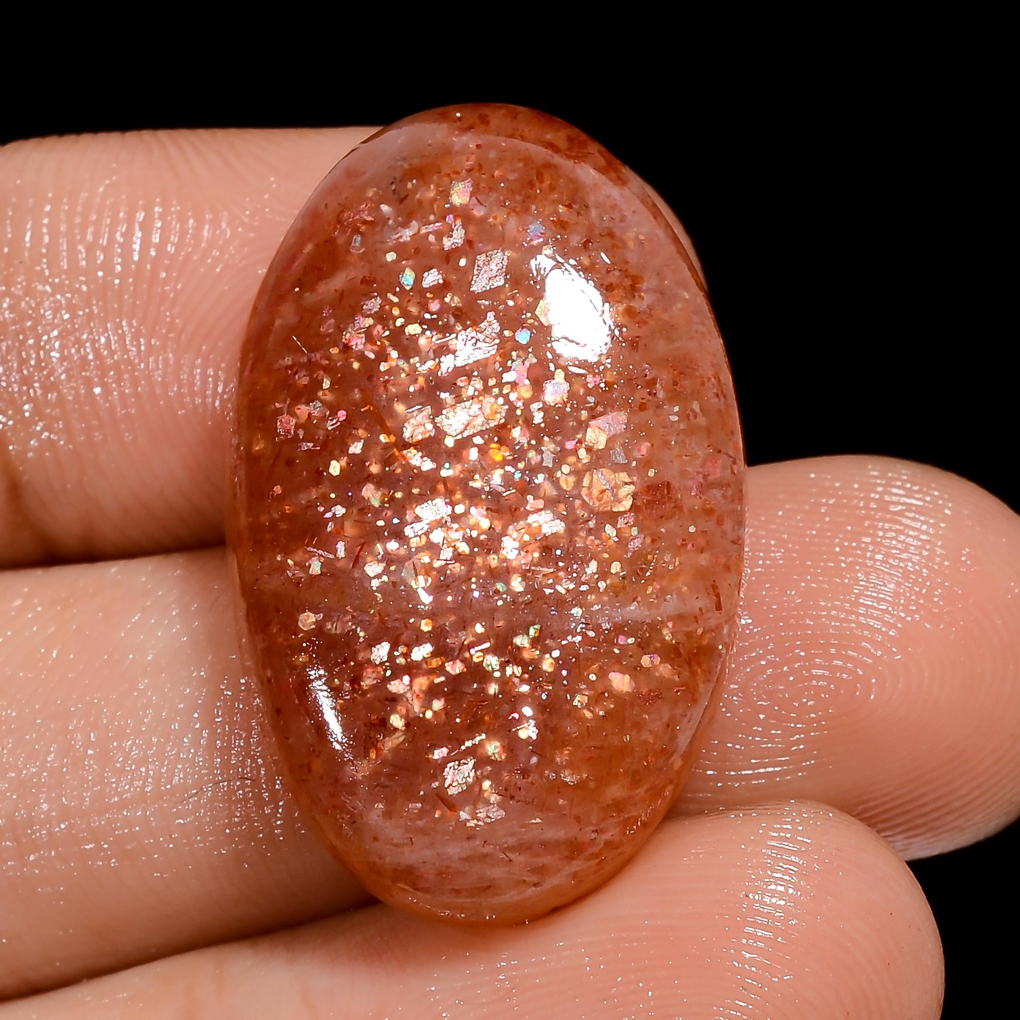 Natural Sunstone Cabochon, Loose Lot Gemstone, Jewelry Making - image 3