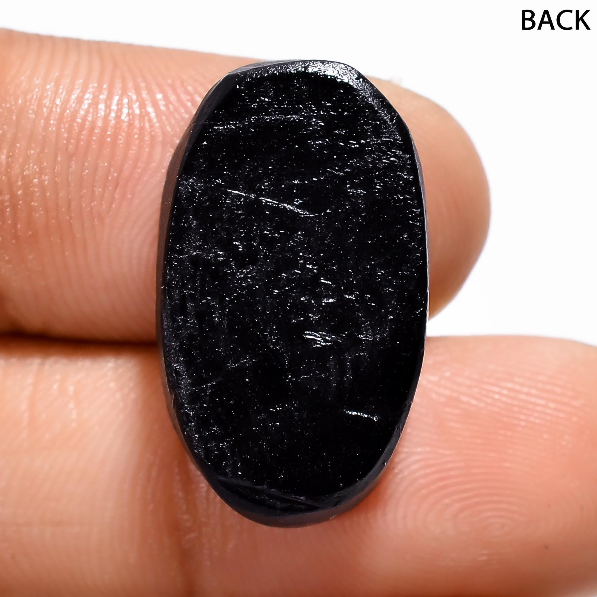 Black Tourmaline Druzy Gemstone, Natural Black Tourmaline Druzy Cabochon, Loose Gemstone For Jewelry Making Supply, Heal - image 2