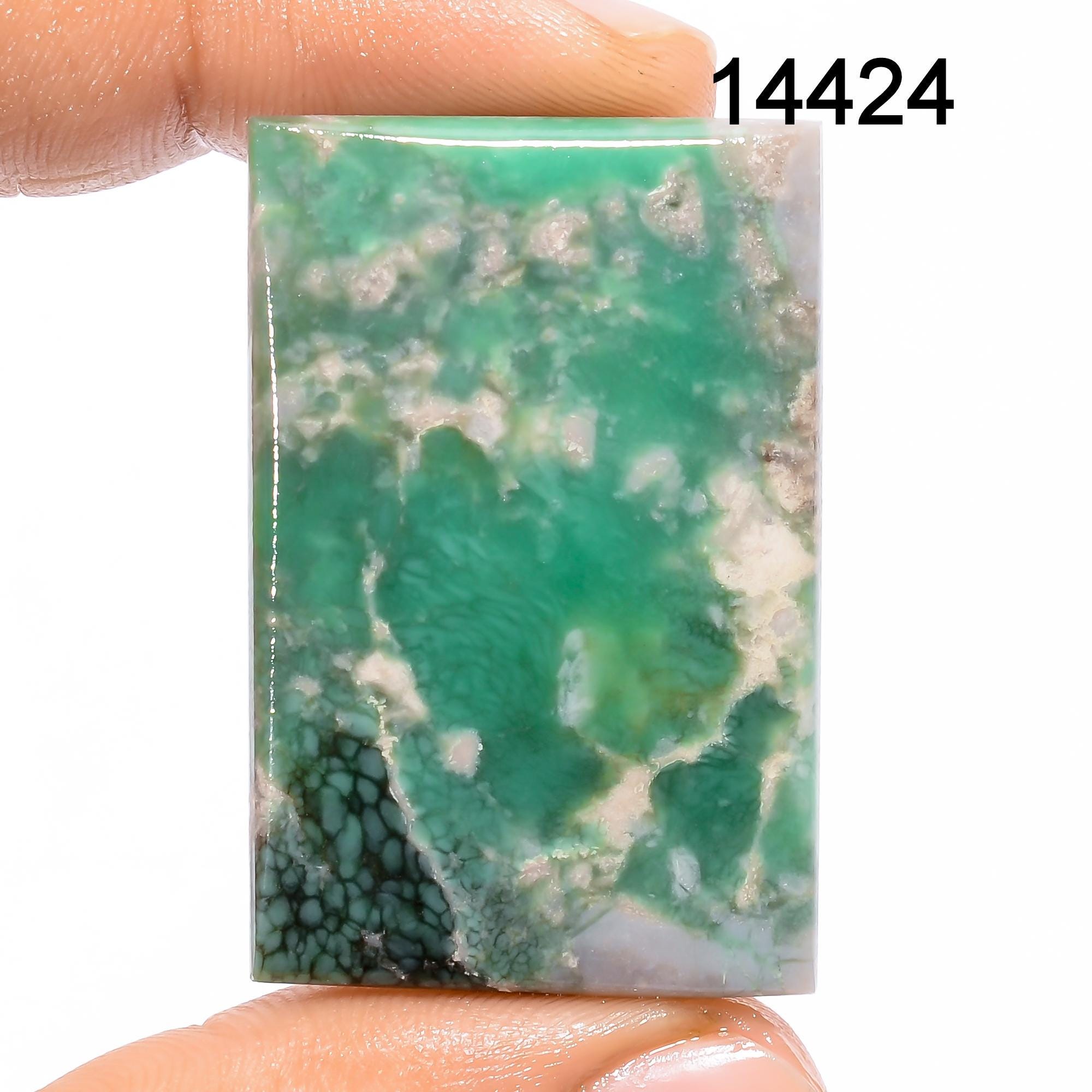 Green Variscite Gemstone Cabochon: AAA Quality Designer Crystal - image 4