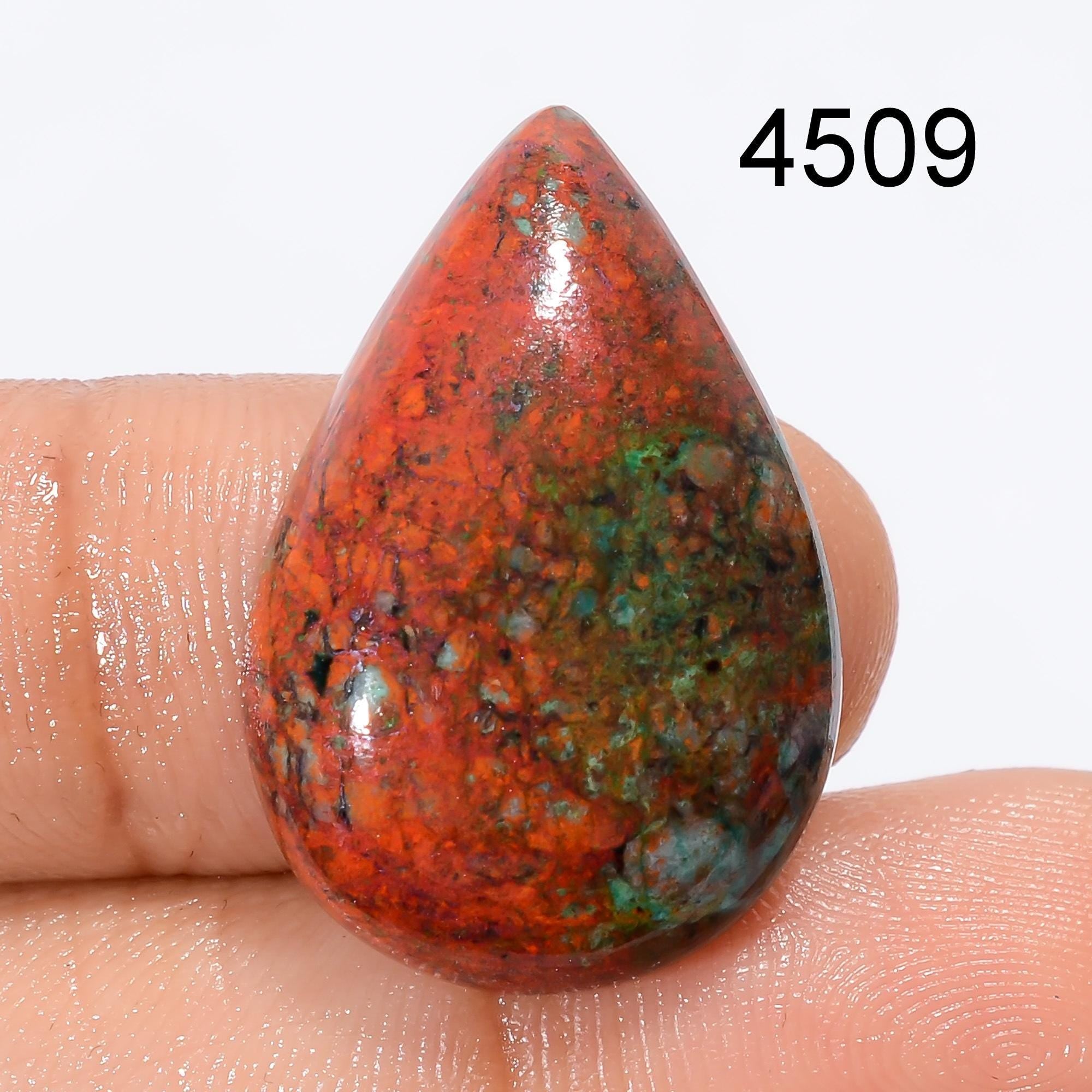AAA Sonora Sunrise Jasper Cabochon, Cupric Chrysocolla Gemstone, Jewelry Making Supply