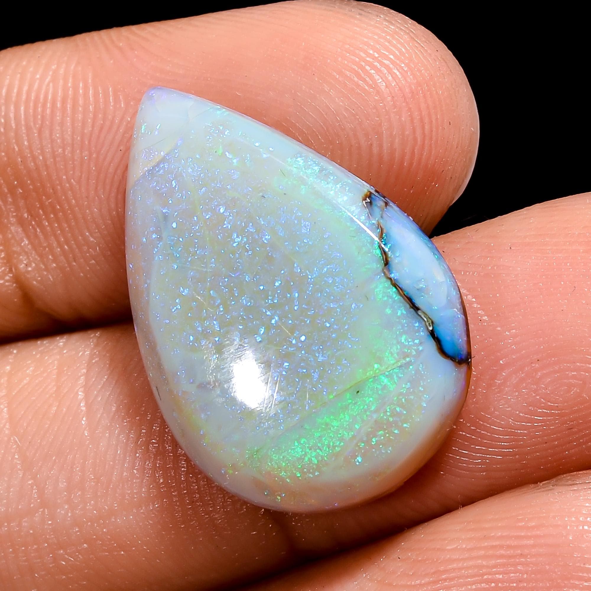 Monarch Opal Cabochon, Pear Shape Loose Gemstone, 22x15mm