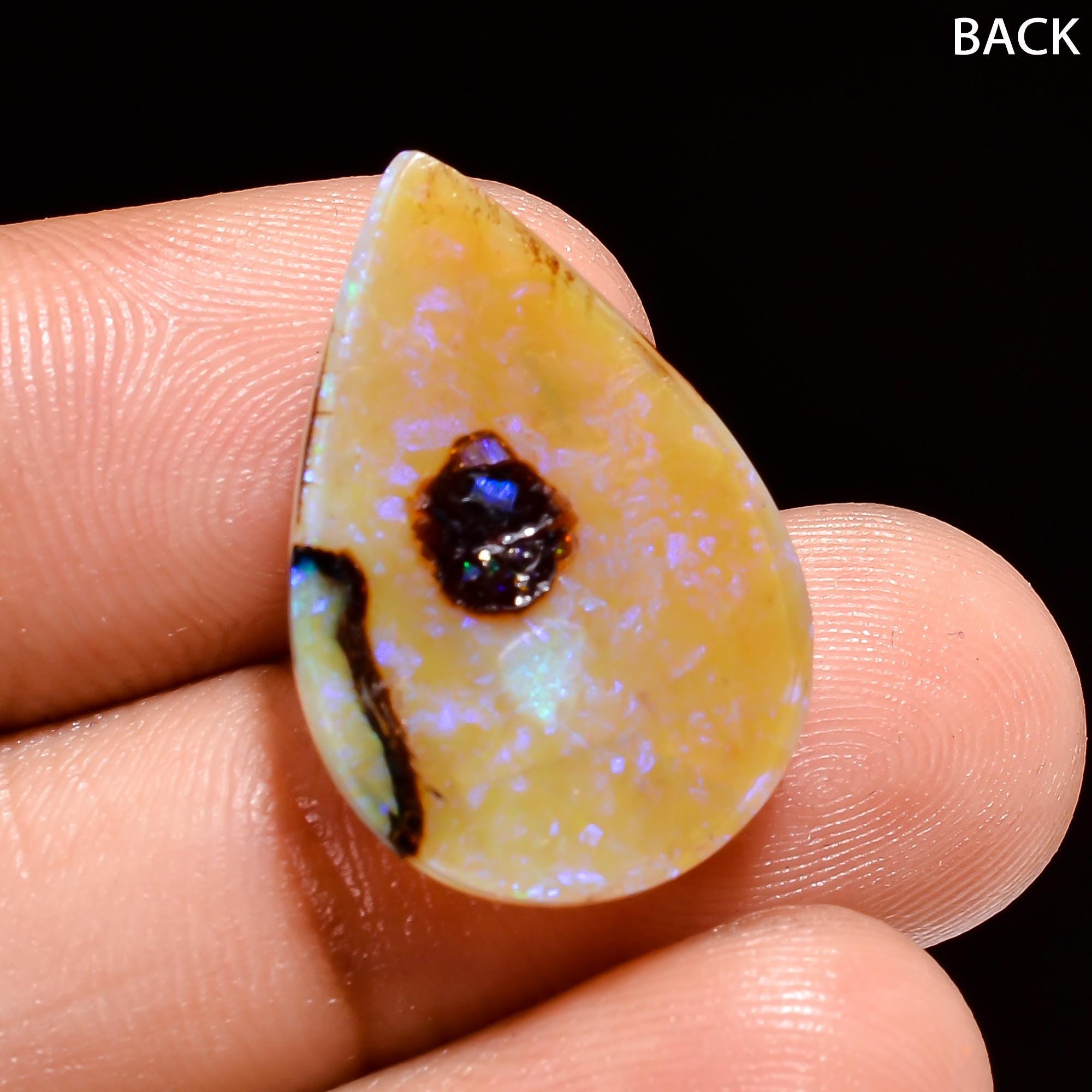 Monarch Opal Cabochon, Pear Shape Loose Gemstone, 22x15mm - image 2