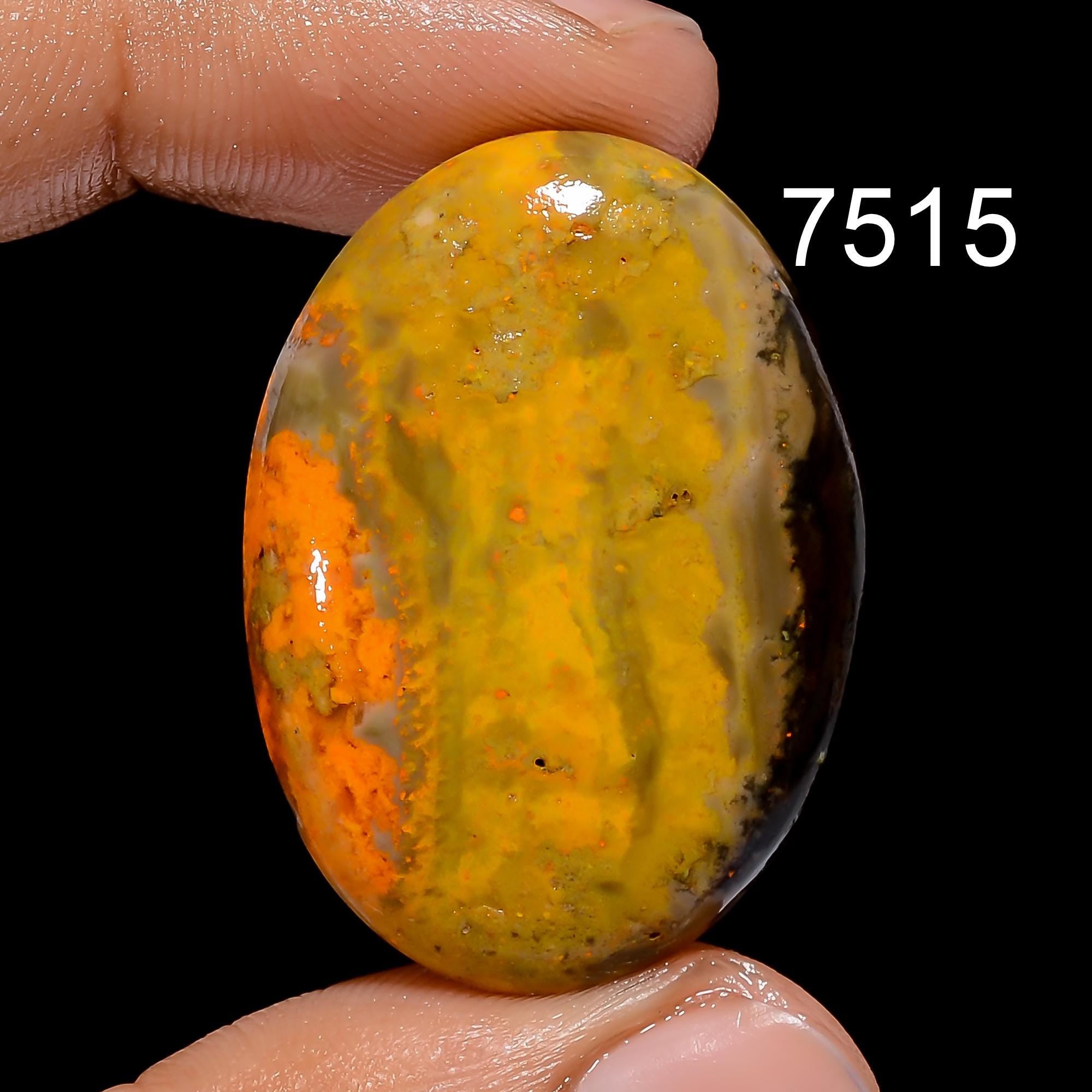 Mustard Bee Jasper Cabochon, Natural Loose Gemstone, AAA Quality Jewelry Making