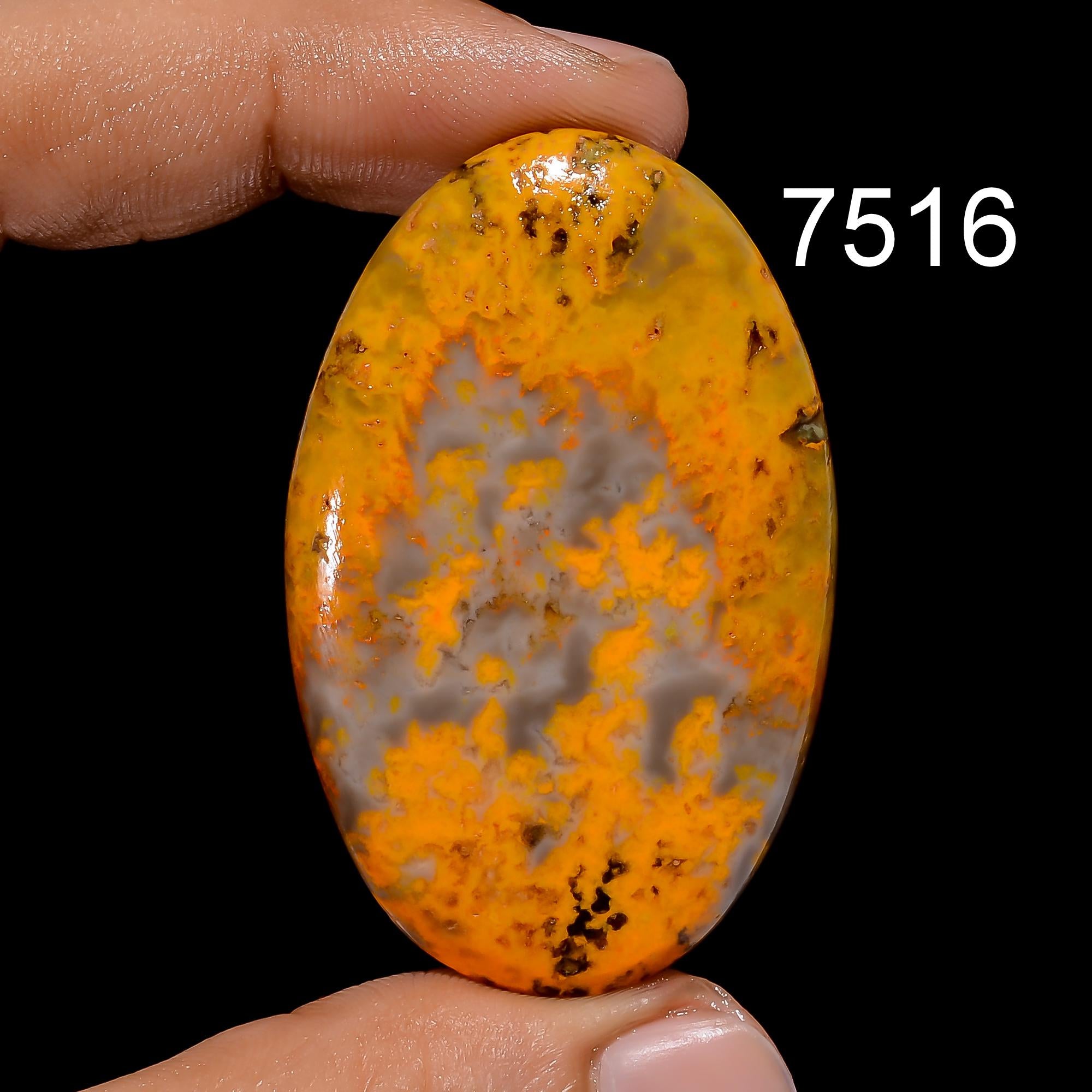 Mustard Bee Jasper Cabochon, Natural Loose Gemstone, AAA Quality Jewelry Making - image 2