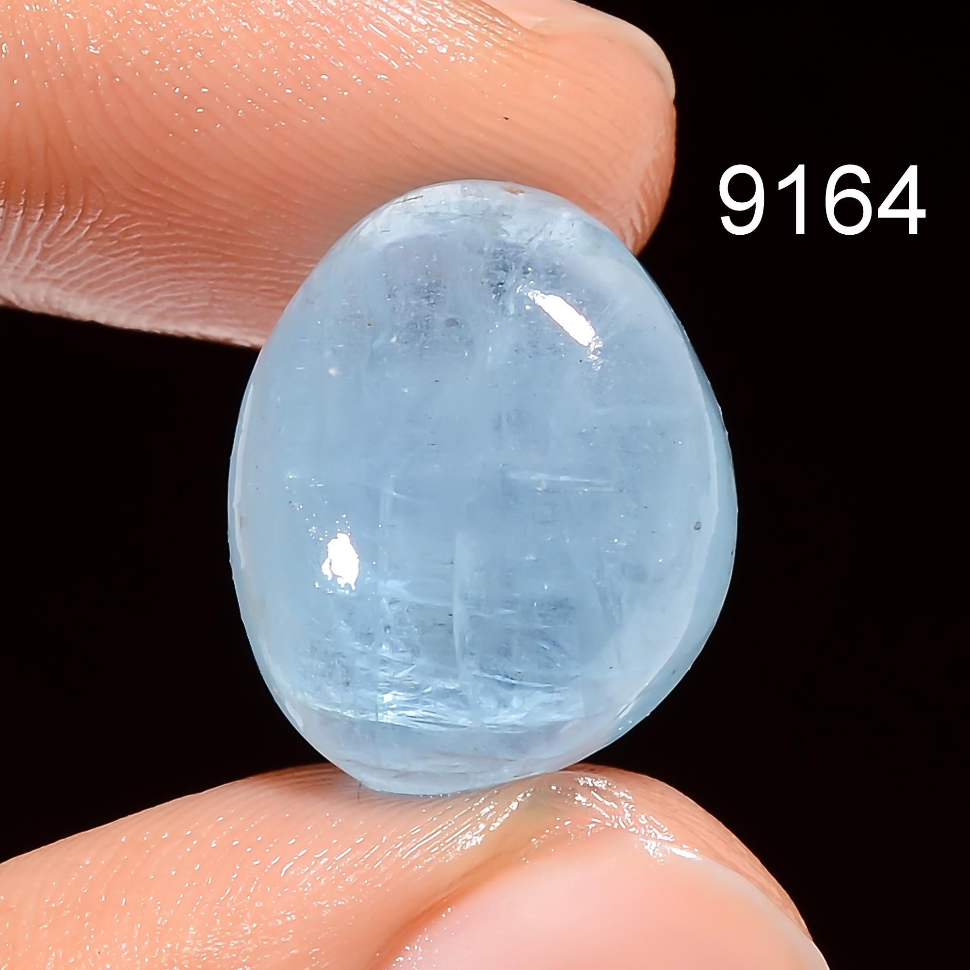 AAA Natural Blue Aquamarine Cabochons Loose Gemstone for Jewelry Making - image 3
