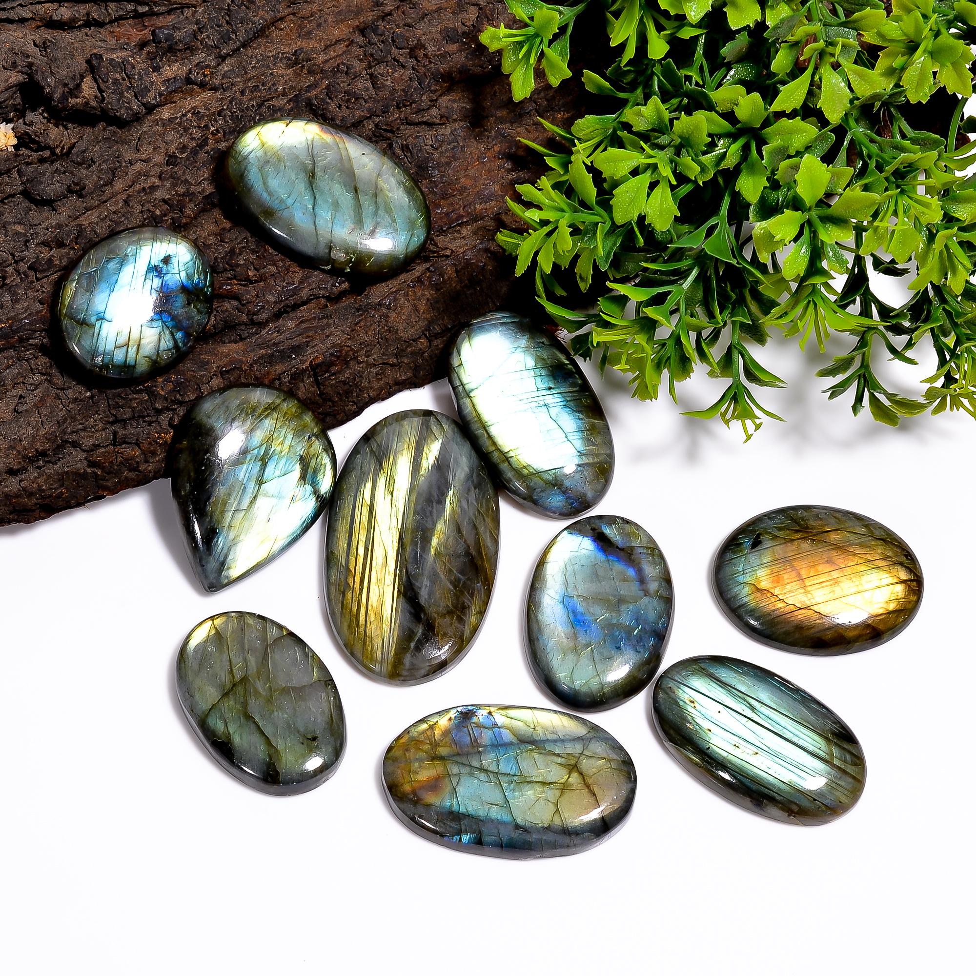 AAA Blue Labradorite Cabochons, Mixed Shape, Jewelry Making Stones - image 3