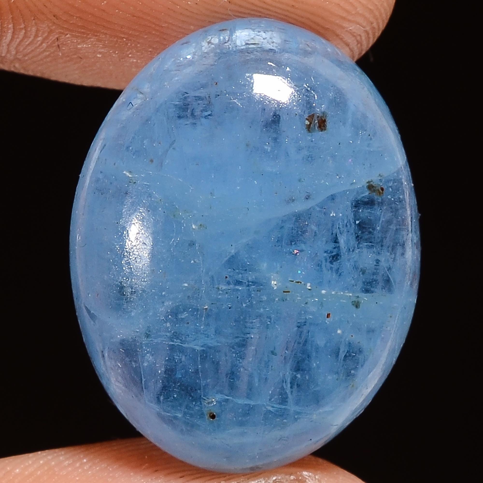 AAA Natural Blue Aquamarine Cabochons Loose Gemstone for Jewelry Making - image 5