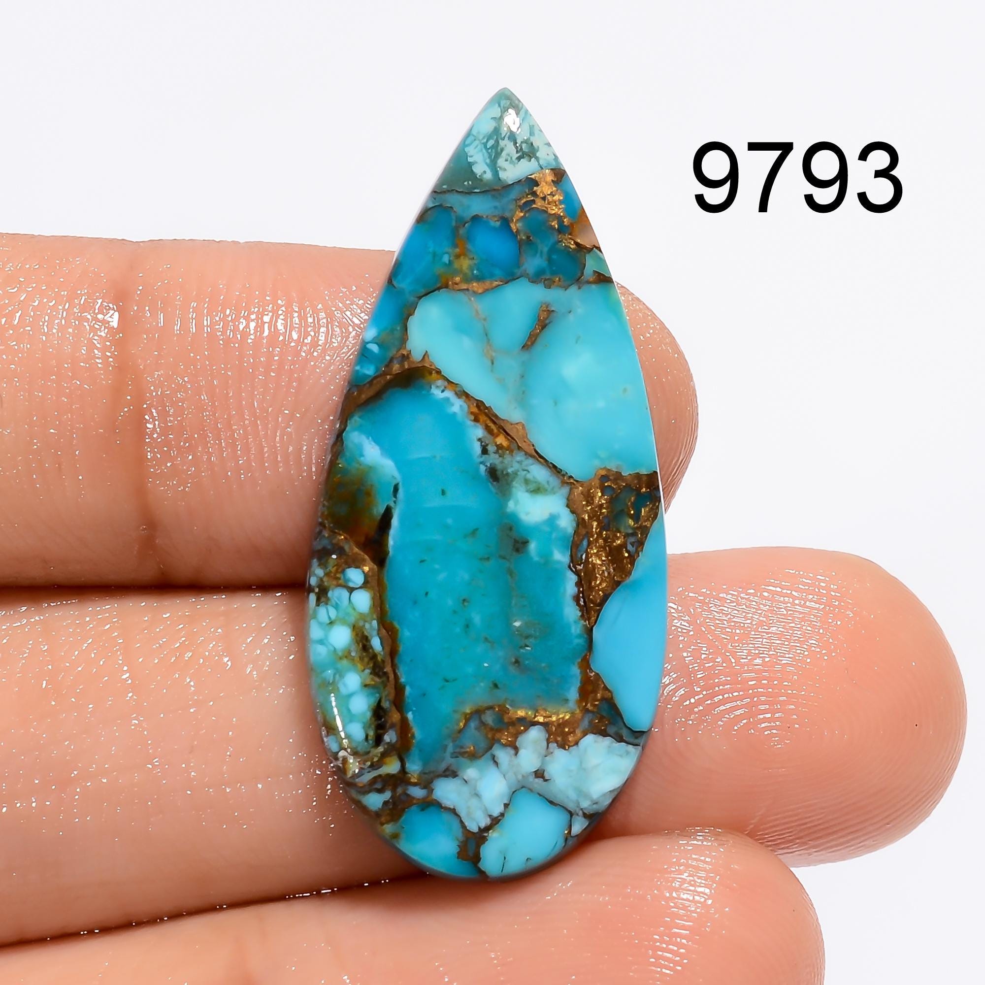 AAA Mohave Green Copper Turquoise Cabochon, Mix Shape Loose Gemstone