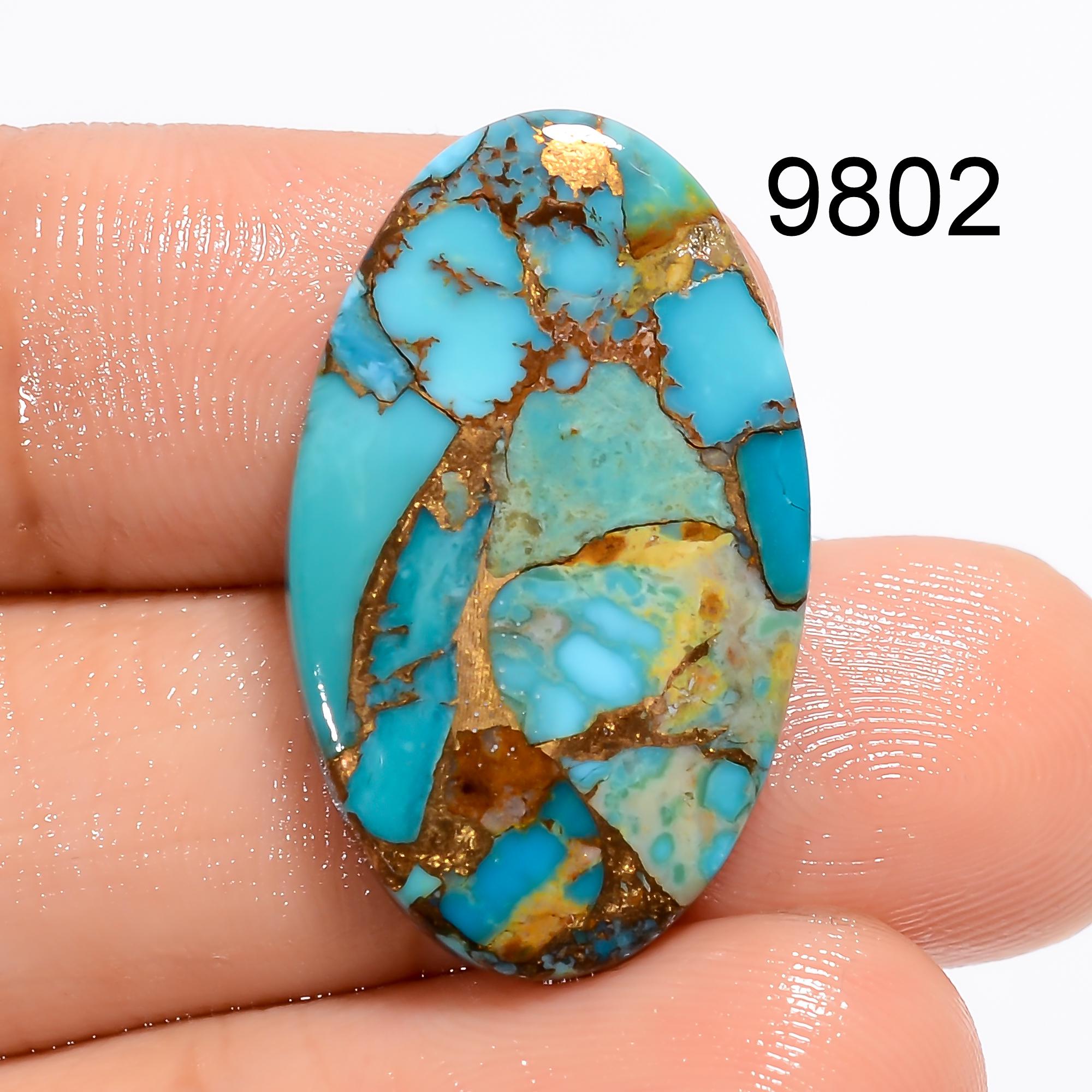 AAA Mohave Green Copper Turquoise Cabochon, Mix Shape Loose Gemstone - image 3