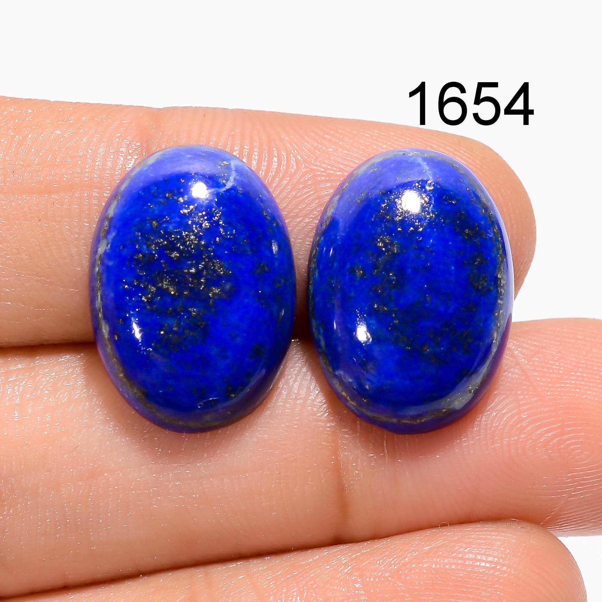 AAA Lapis Lazuli Cabochon Pair, Loose Gemstone, Earring Jewelry Making - image 5
