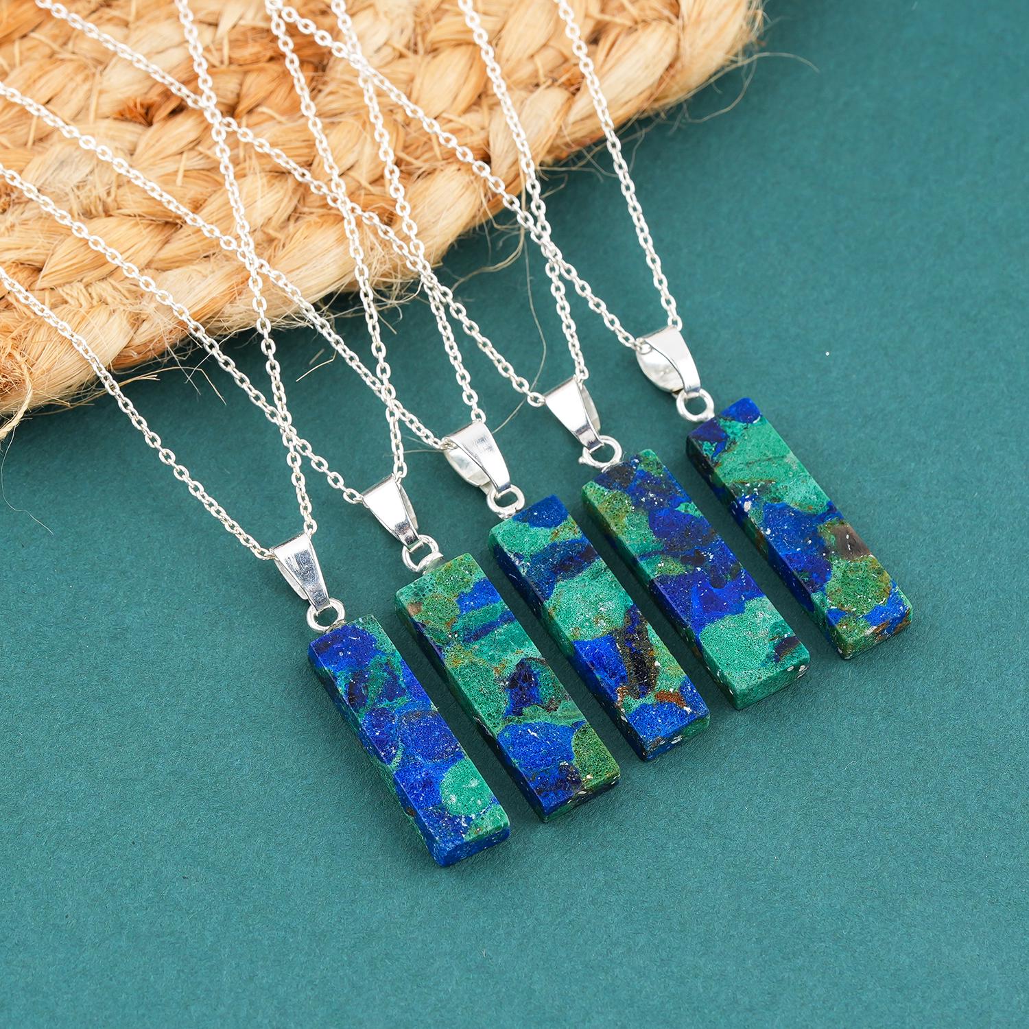 Malachite Silver Plated Pendant 