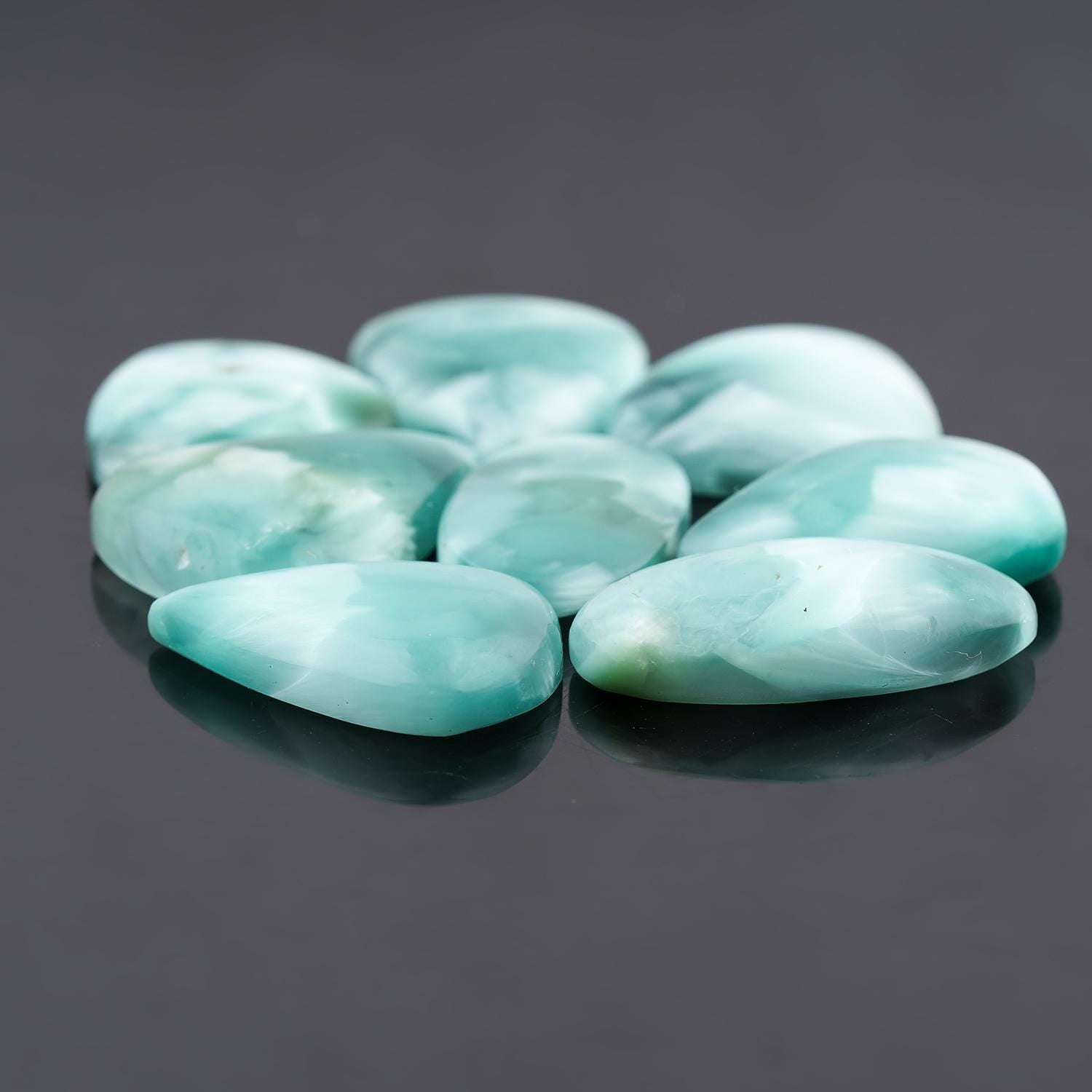 AAA Blue Hemimorphite Cabochon Lot, Mix Shape Loose Gemstones - image 3