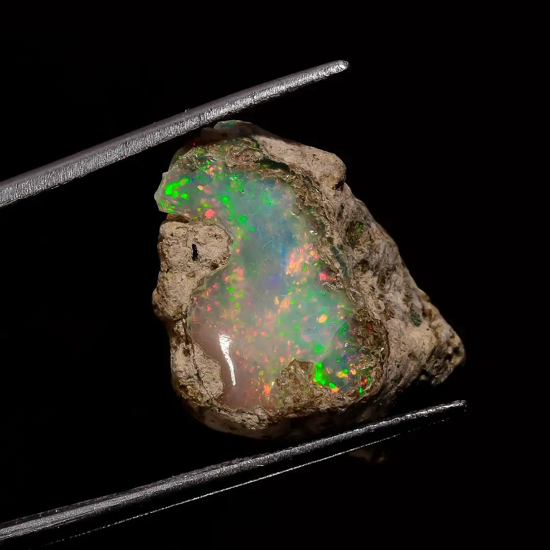15.5 Ct AAA Ethiopian Raw Rough Opal with Brilliant Fire Flashes