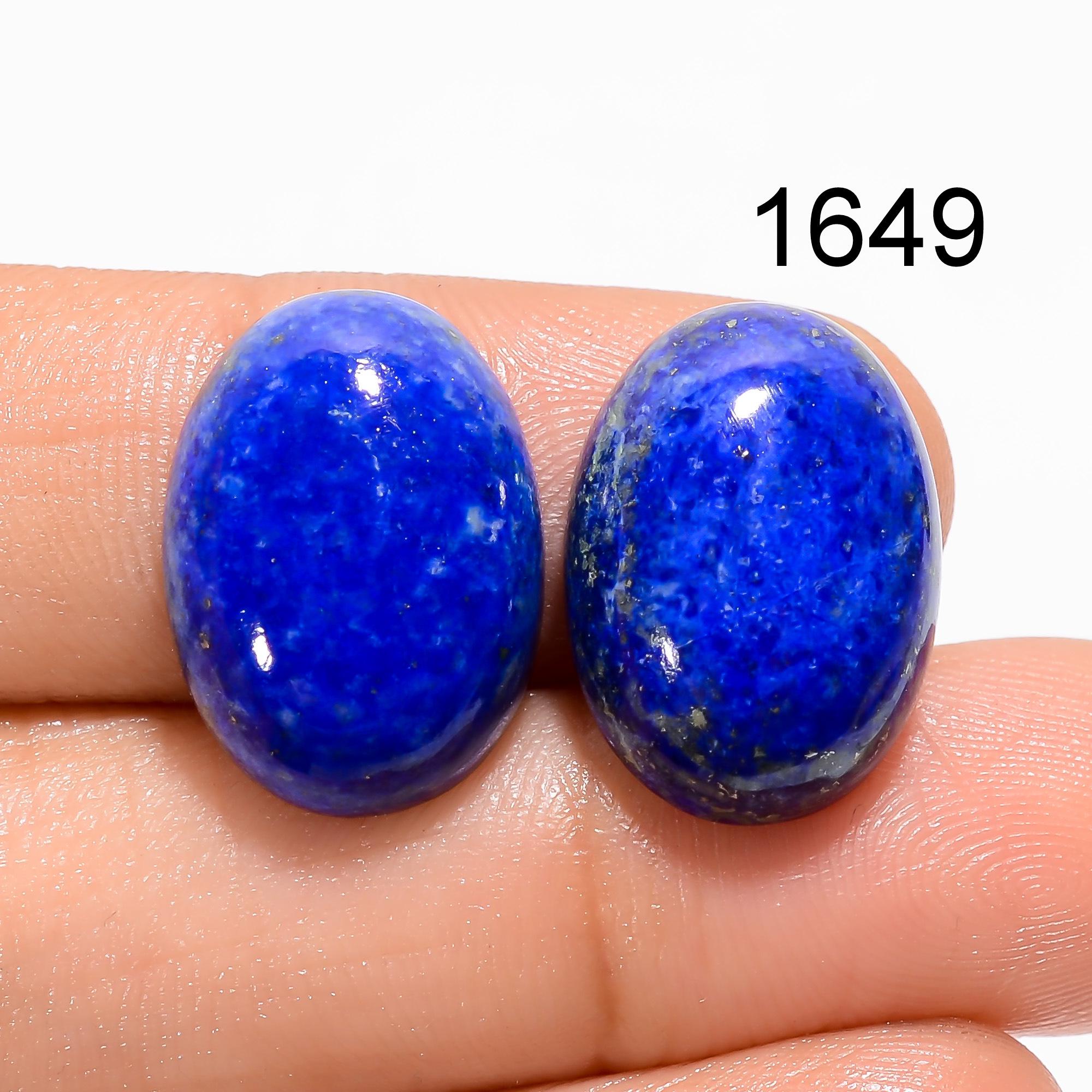 AAA Lapis Lazuli Cabochon Pair, Loose Gemstone, Earring Jewelry Making