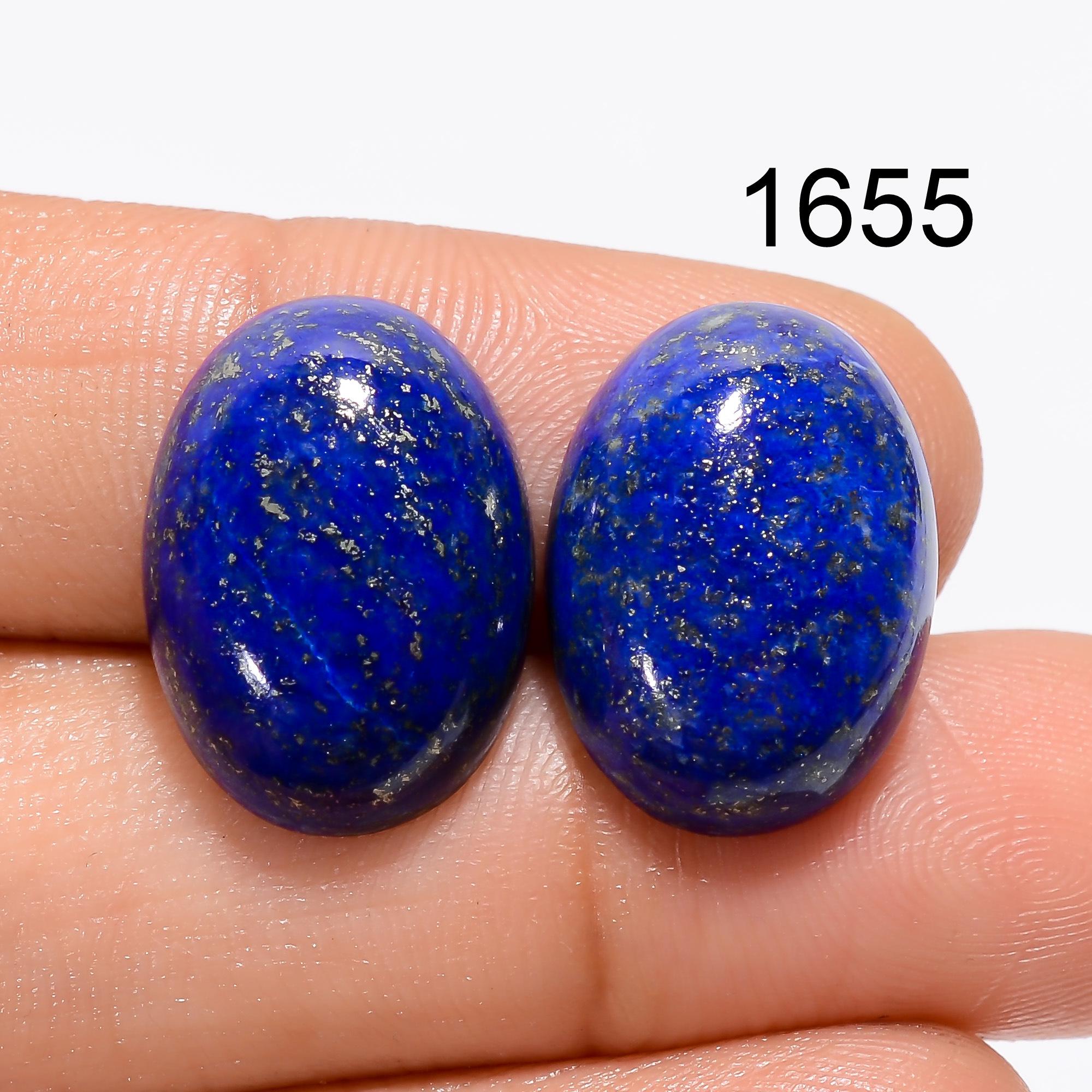 AAA Lapis Lazuli Cabochon Pair, Loose Gemstone, Earring Jewelry Making - image 6