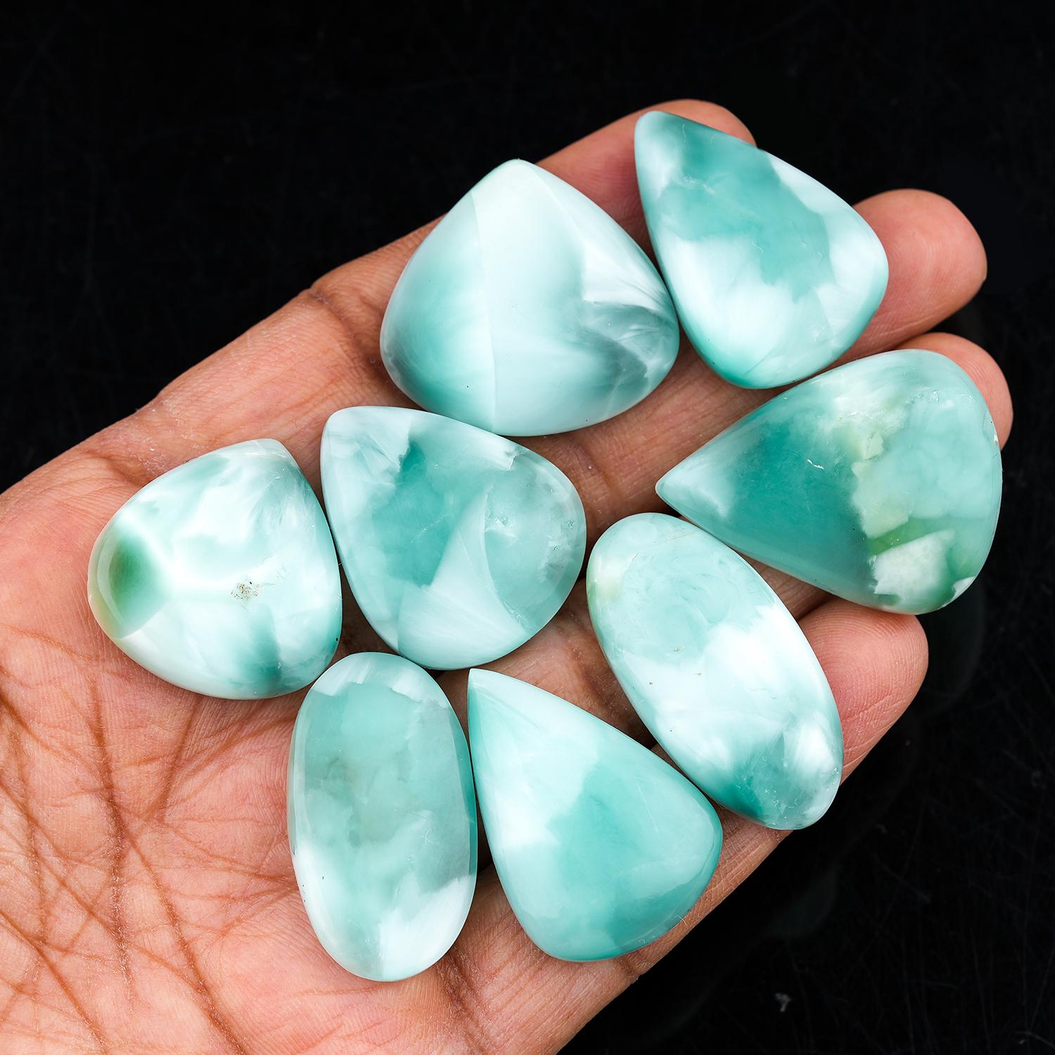 AAA Blue Hemimorphite Cabochon Lot, Mix Shape Loose Gemstones