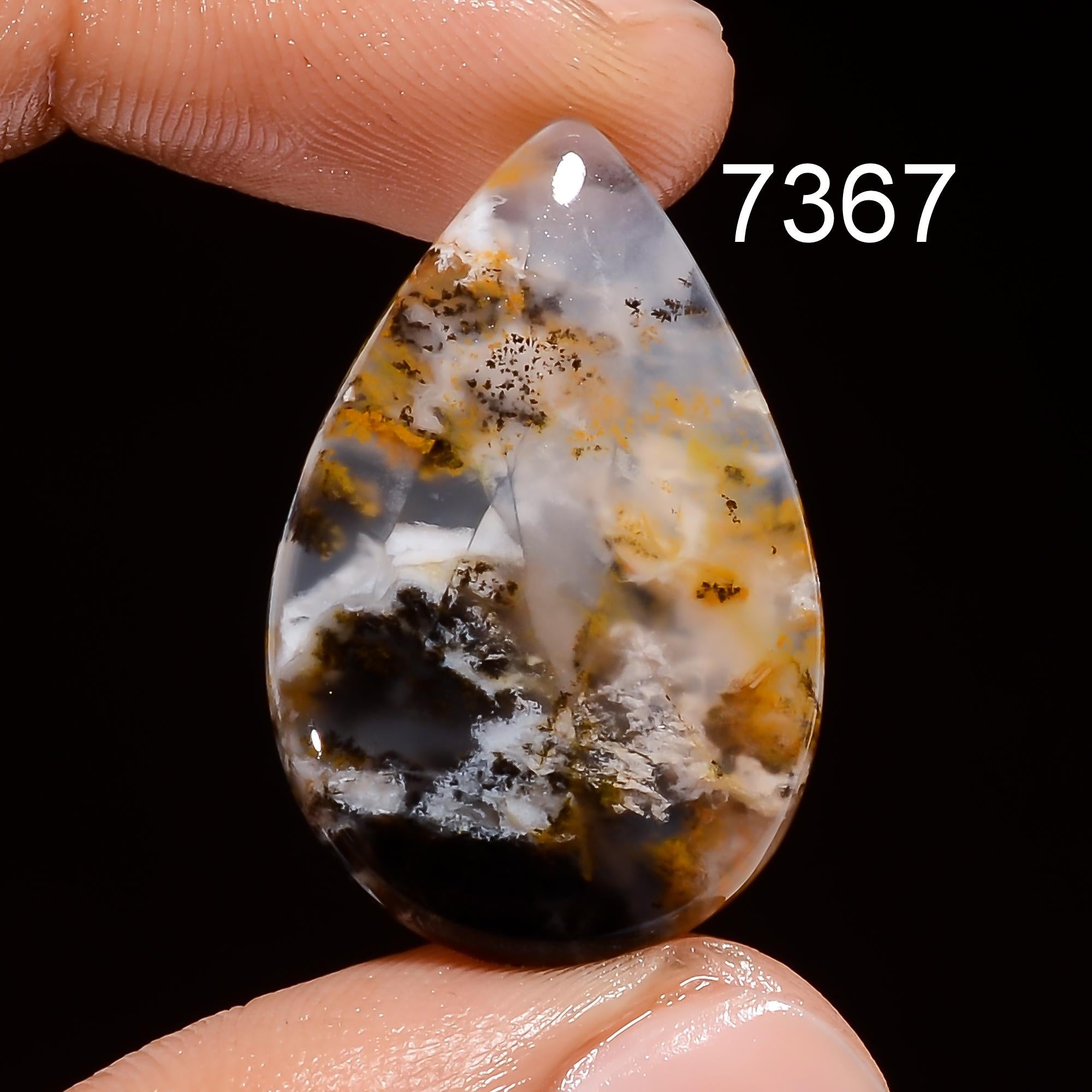 Natural Dendritic Agate Cabochon: Mix Shape Gemstone, AAA Quality Healing Gemstone - image 4