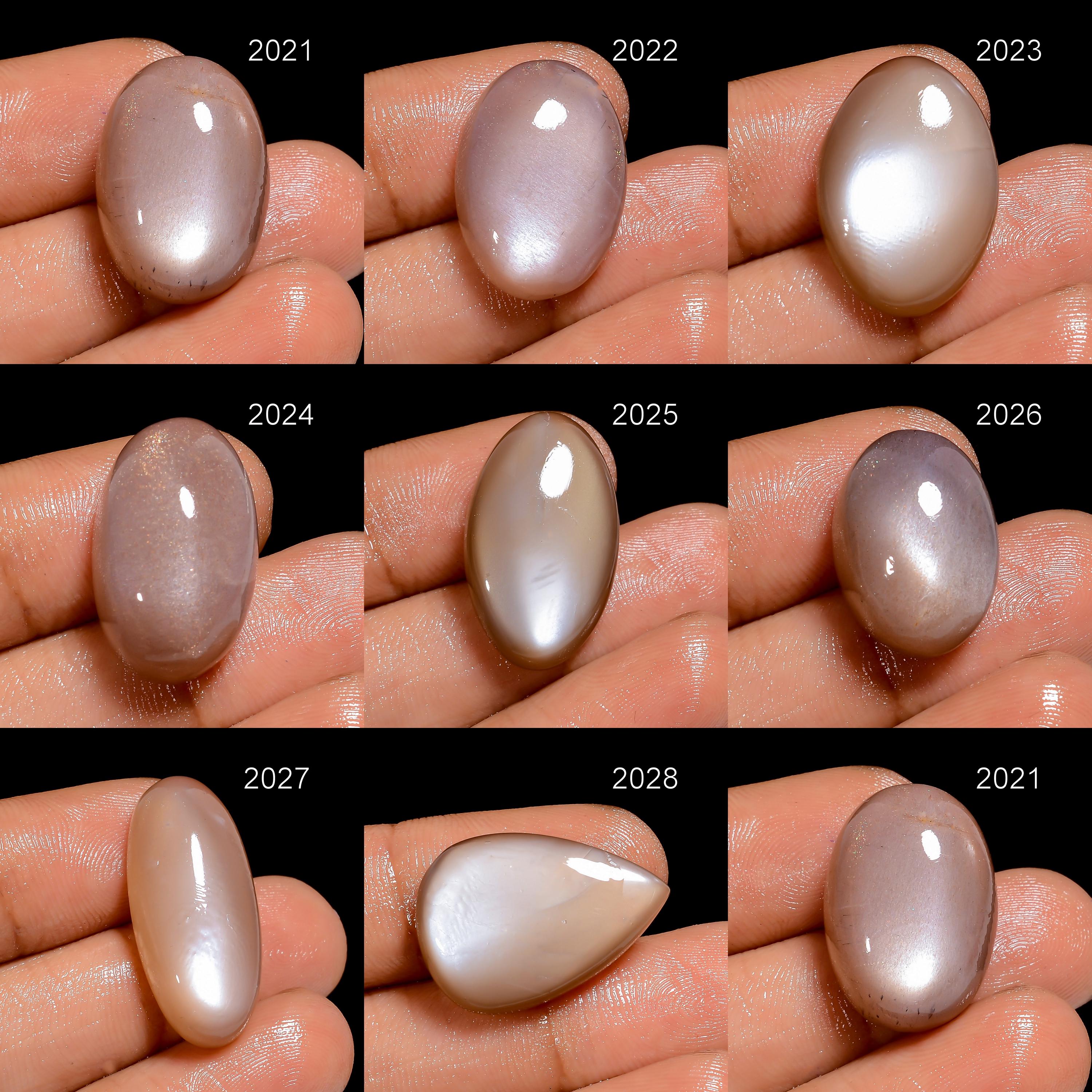 Natural Peach Moonstone Cabochon Mix Shape Loose Gemstones for Jewelry Making and Healing Crafts - image 9