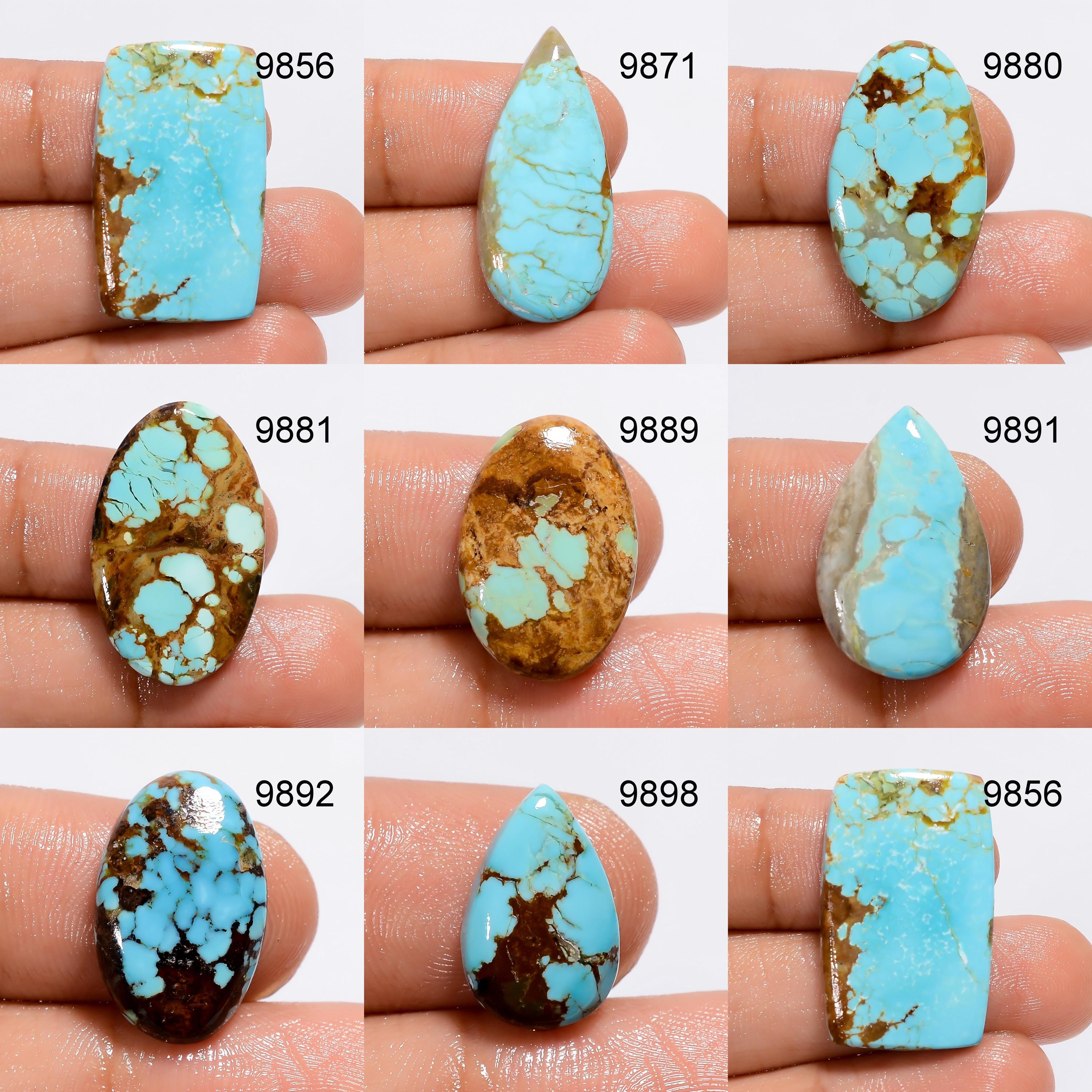 AAA Turquoise Cabochon, Mix Shape, Handmade Gemstone Pendant Supply - image 2