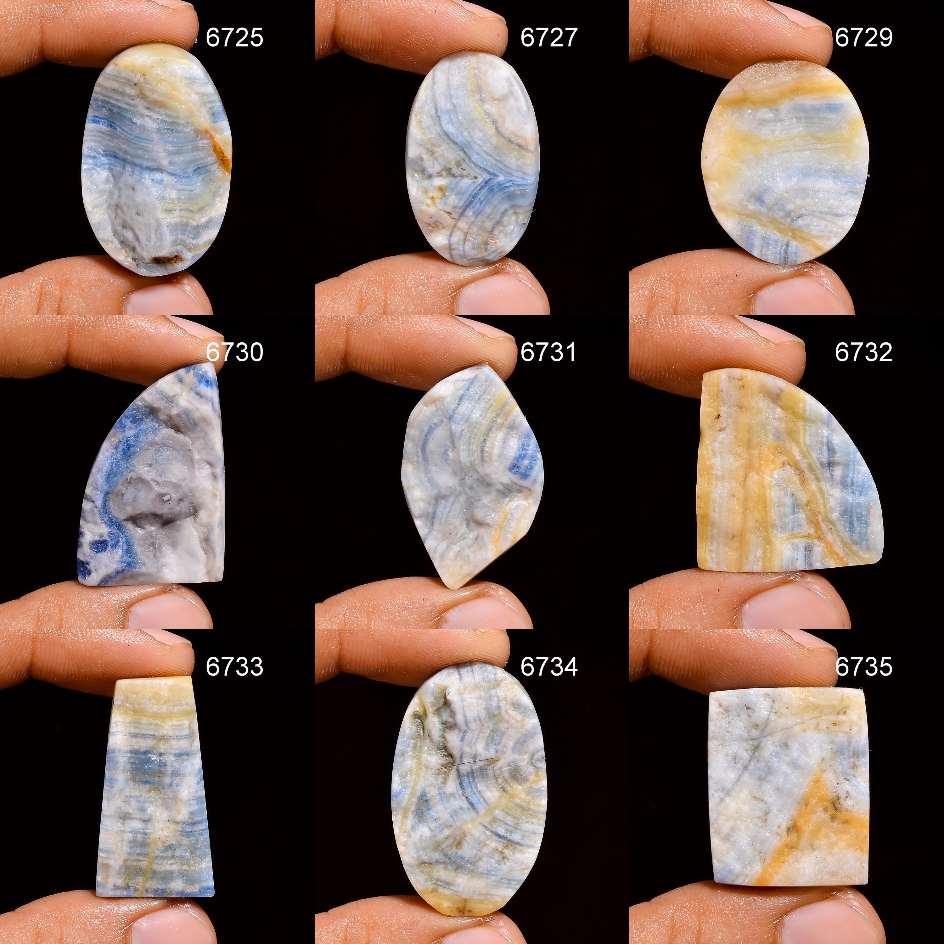 Natural Scheelite Druzy Blue Loose Gemstone for Wire Wrapping Pendant Making - image 2