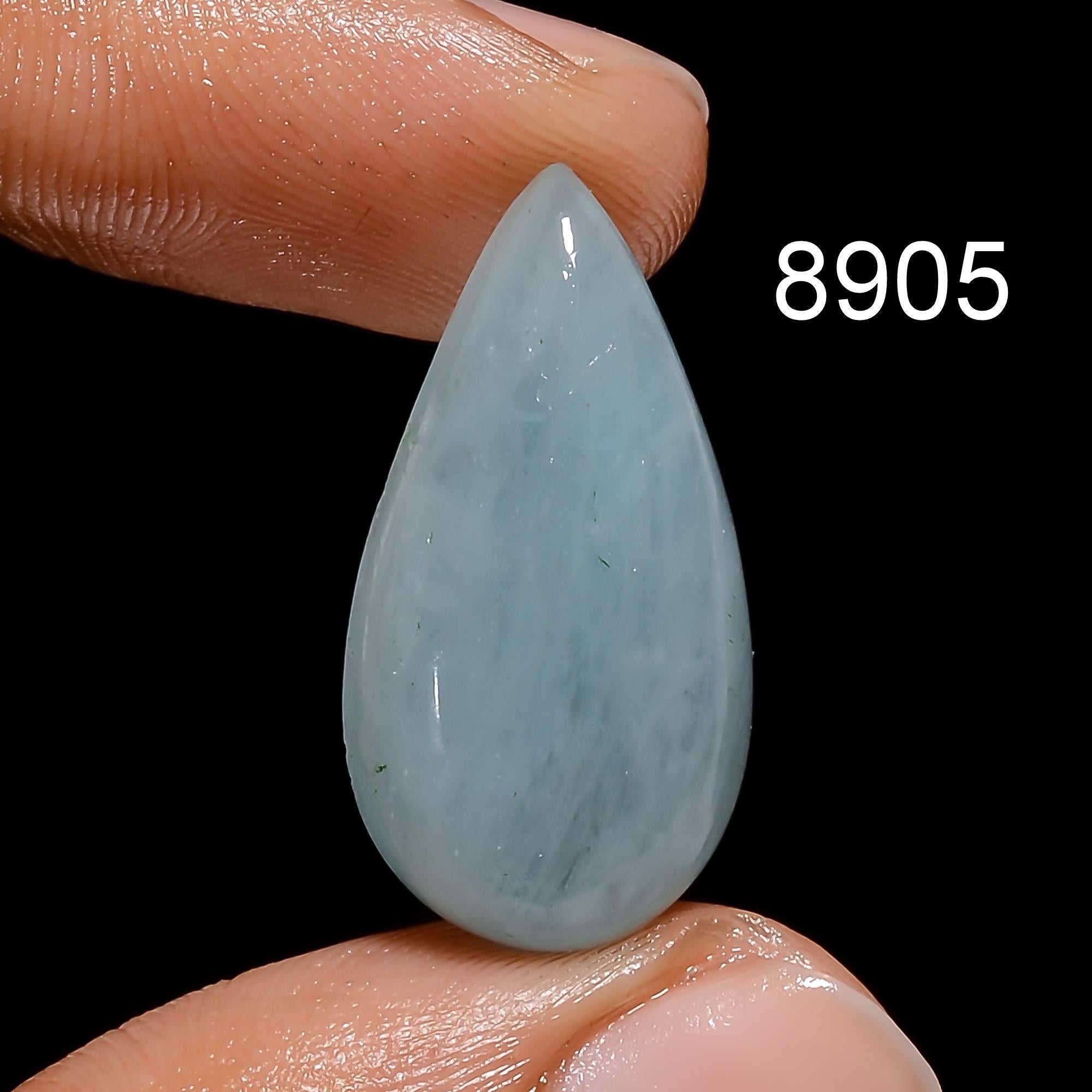 Natural AAA Aquamarine Cabochon, Oval Blue Gemstone, Jewelry Making - image 2