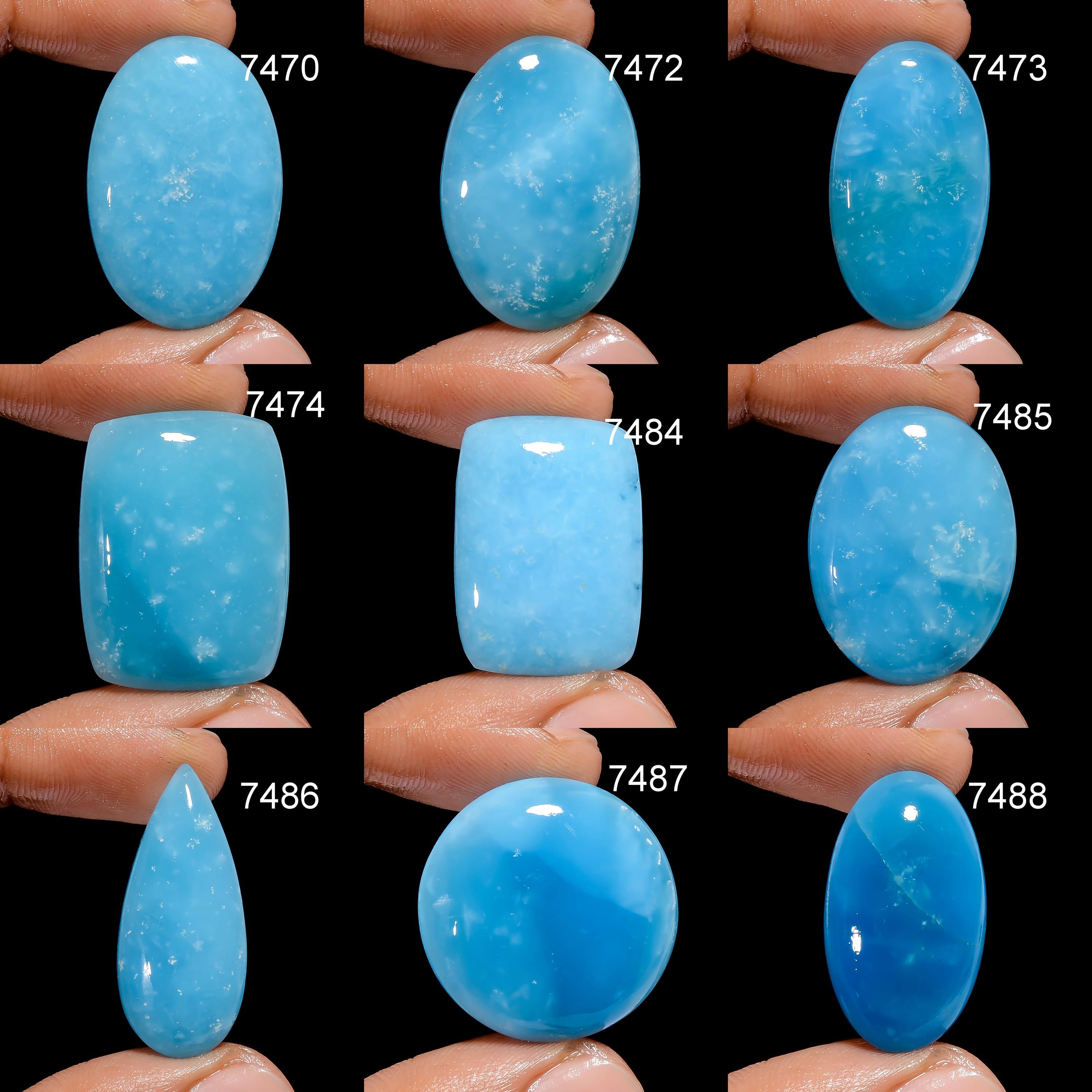 Hemimorphite Gemstone, Designer Hemimorphite Cabochon Crystal, DIY-ART-CRAFTS Pendant Necklace Jewelry making supply, Ch - image 2