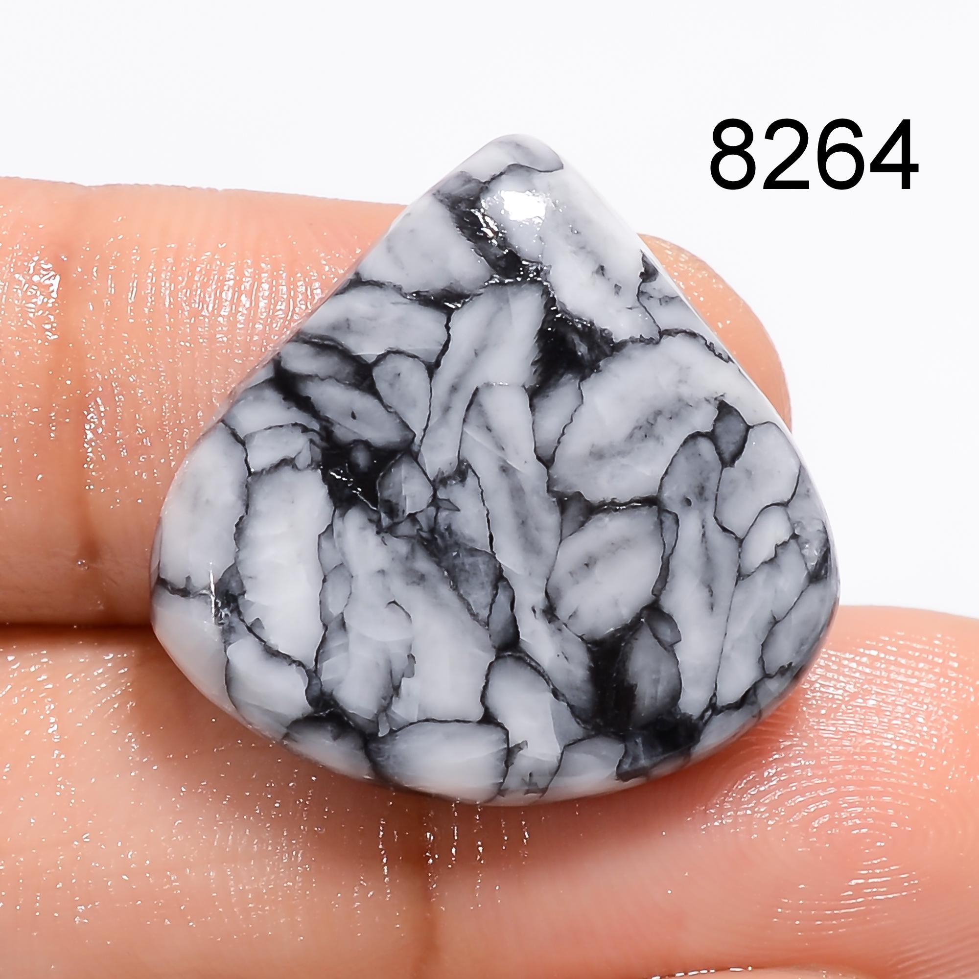 AAA Pinolith Jasper Cabochon: Natural Crystal Gemstone Pendant (28X24X5 mm, 39 Cts - image 7