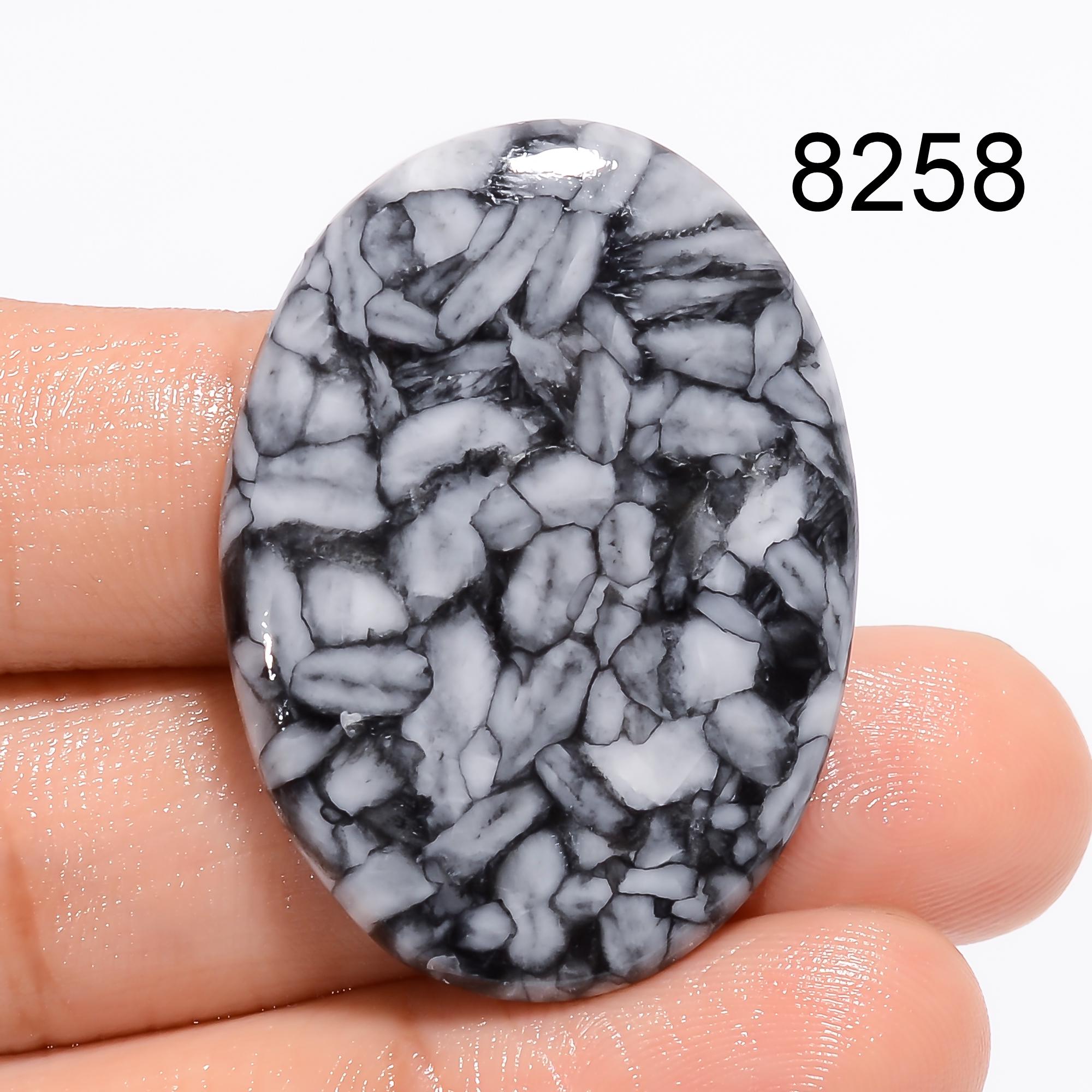AAA Pinolith Jasper Cabochon: Natural Crystal Gemstone Pendant (28X24X5 mm, 39 Cts - image 3