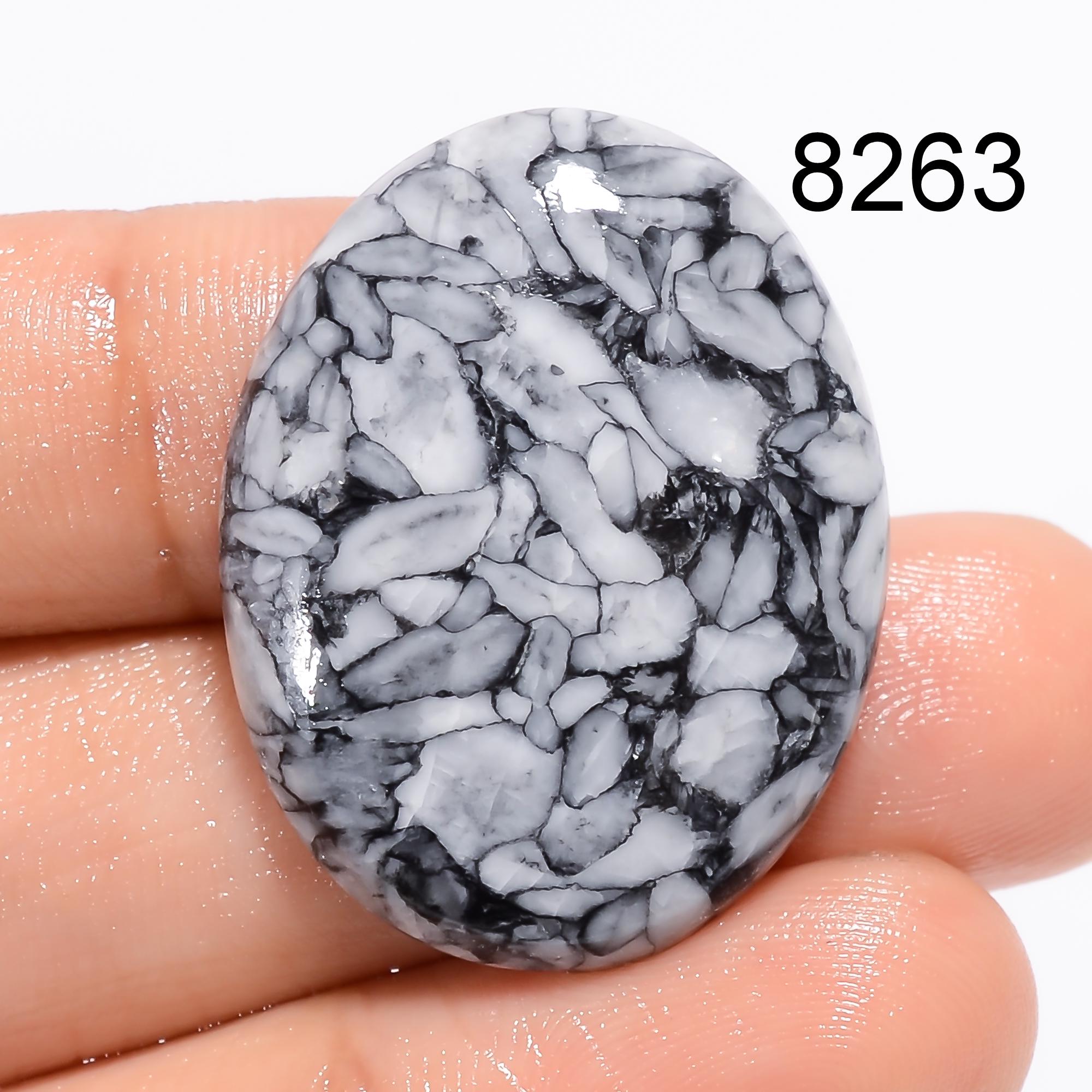 AAA Pinolith Jasper Cabochon: Natural Crystal Gemstone Pendant (28X24X5 mm, 39 Cts - image 6