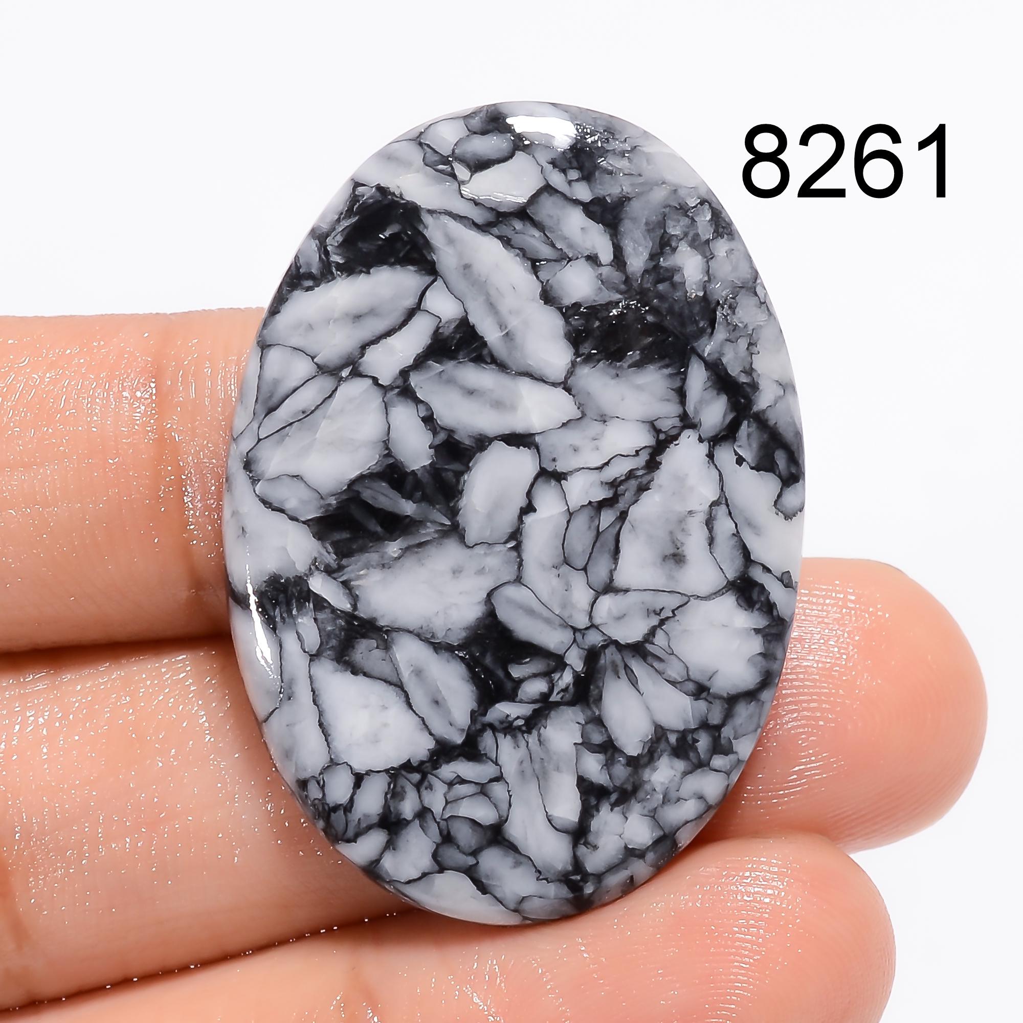 AAA Pinolith Jasper Cabochon: Natural Crystal Gemstone Pendant (28X24X5 mm, 39 Cts - image 5