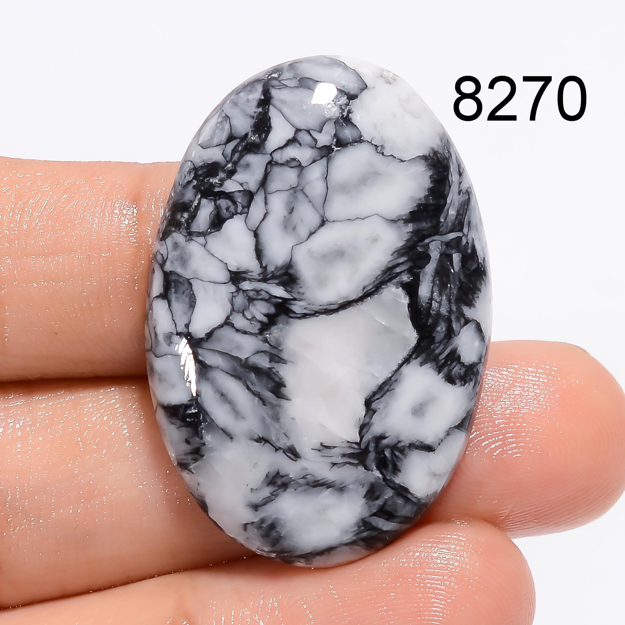 AAA Pinolith Jasper Cabochon: Natural Crystal Gemstone Pendant (28X24X5 mm, 39 Cts - image 8