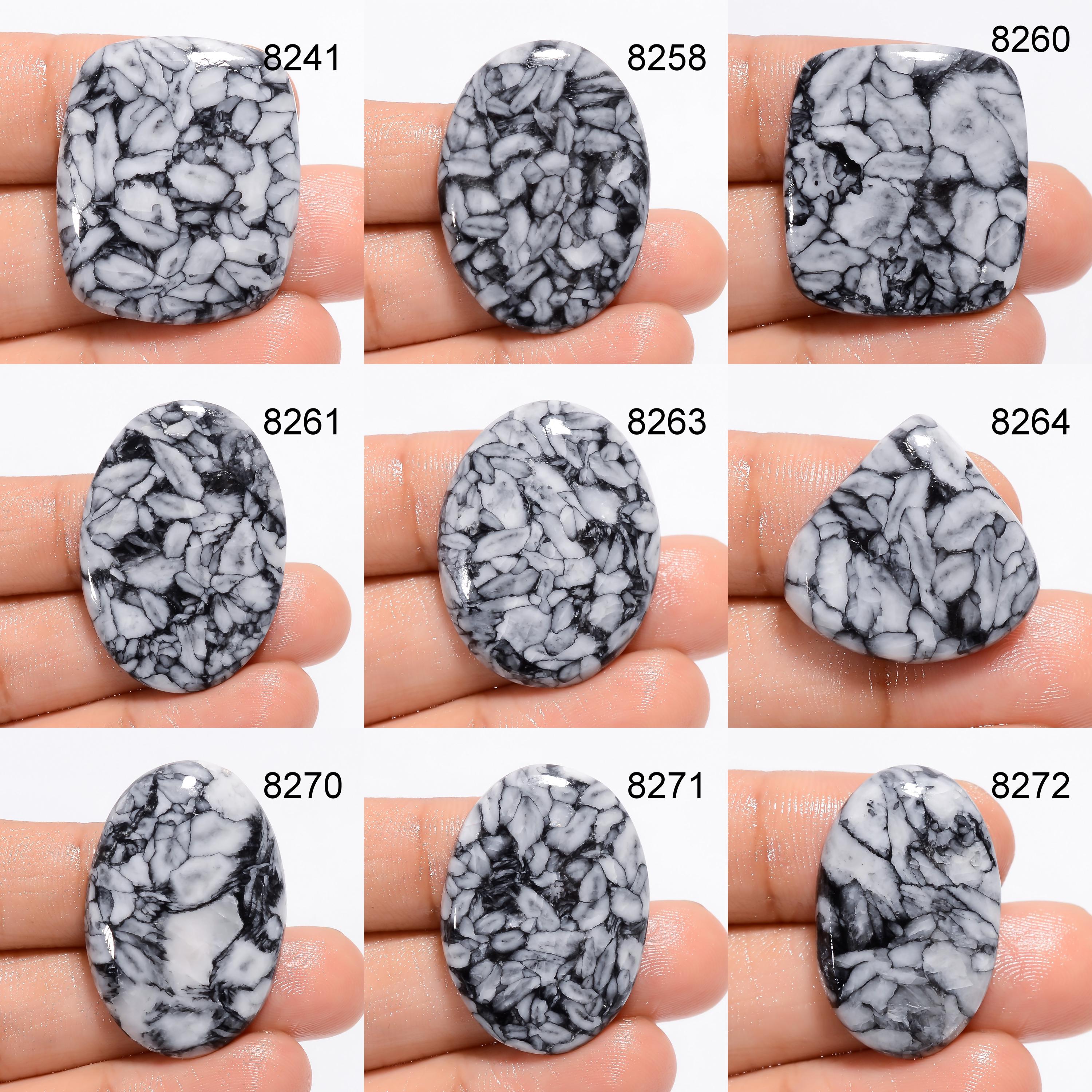 AAA Pinolith Jasper Cabochon: Natural Crystal Gemstone Pendant (28X24X5 mm, 39 Cts - image 2