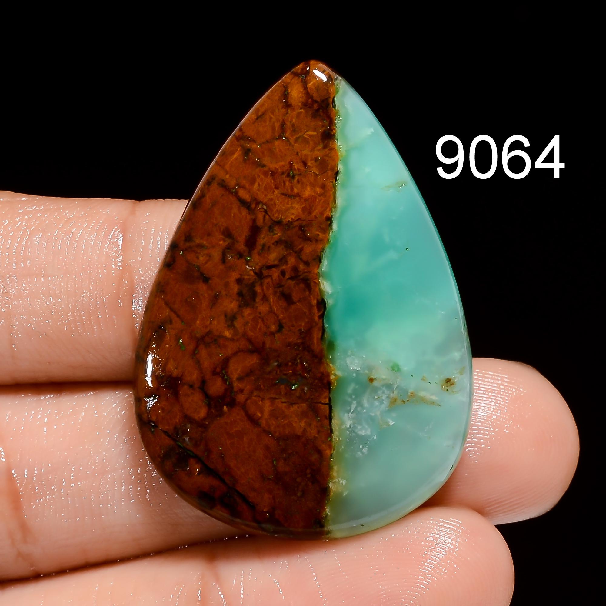 AAA Bio Chrysoprase Cabochon, Handmade Pendant Gemstone - image 2