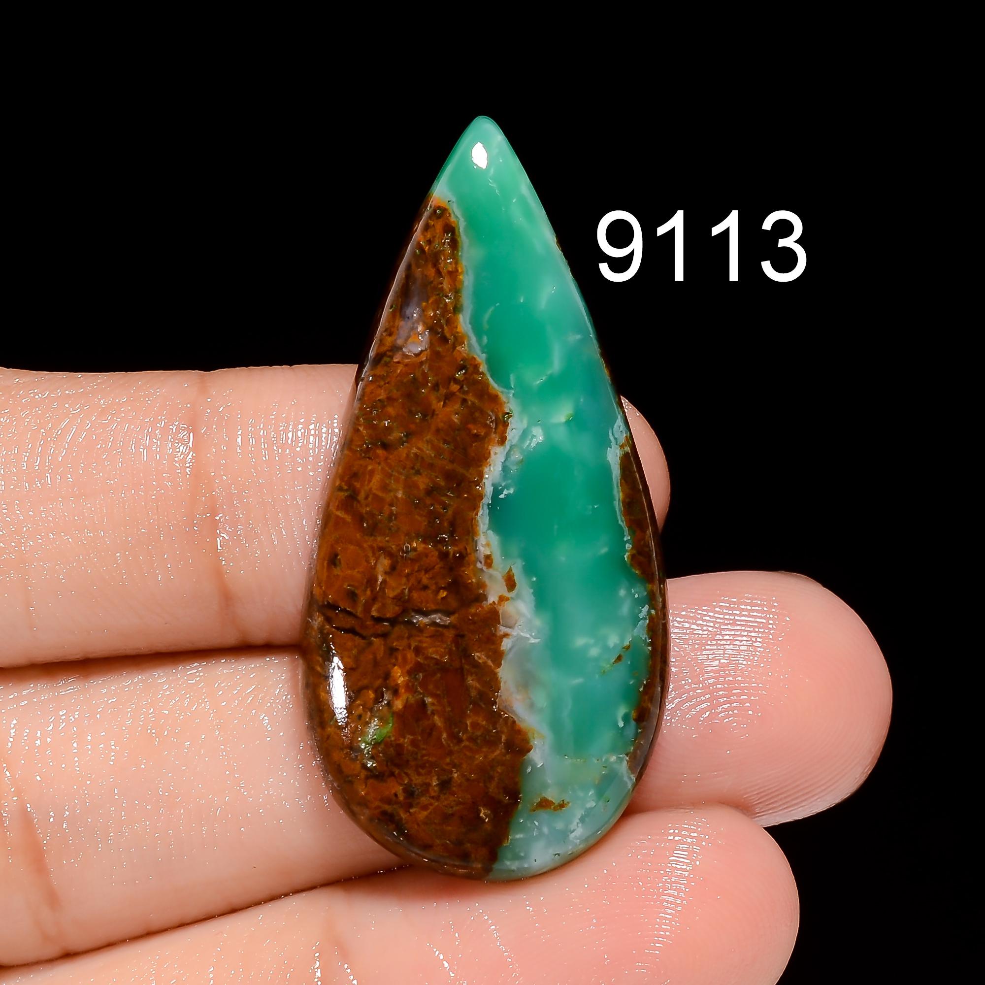 AAA Bio Chrysoprase Cabochon, Handmade Pendant Gemstone - image 6