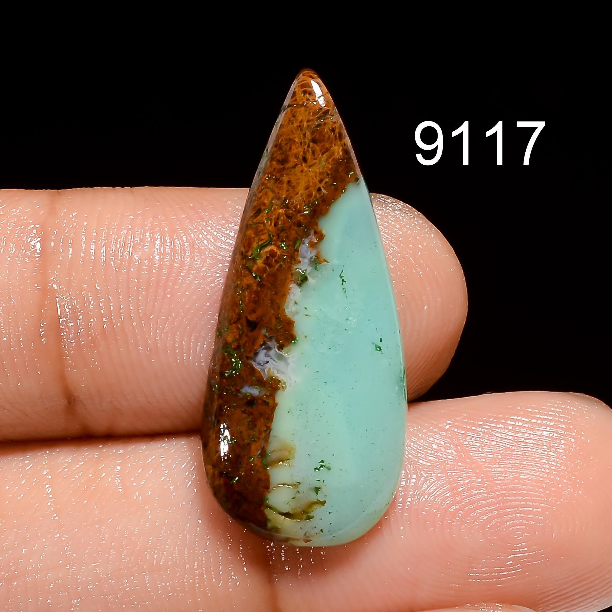 AAA Bio Chrysoprase Cabochon, Handmade Pendant Gemstone - image 7