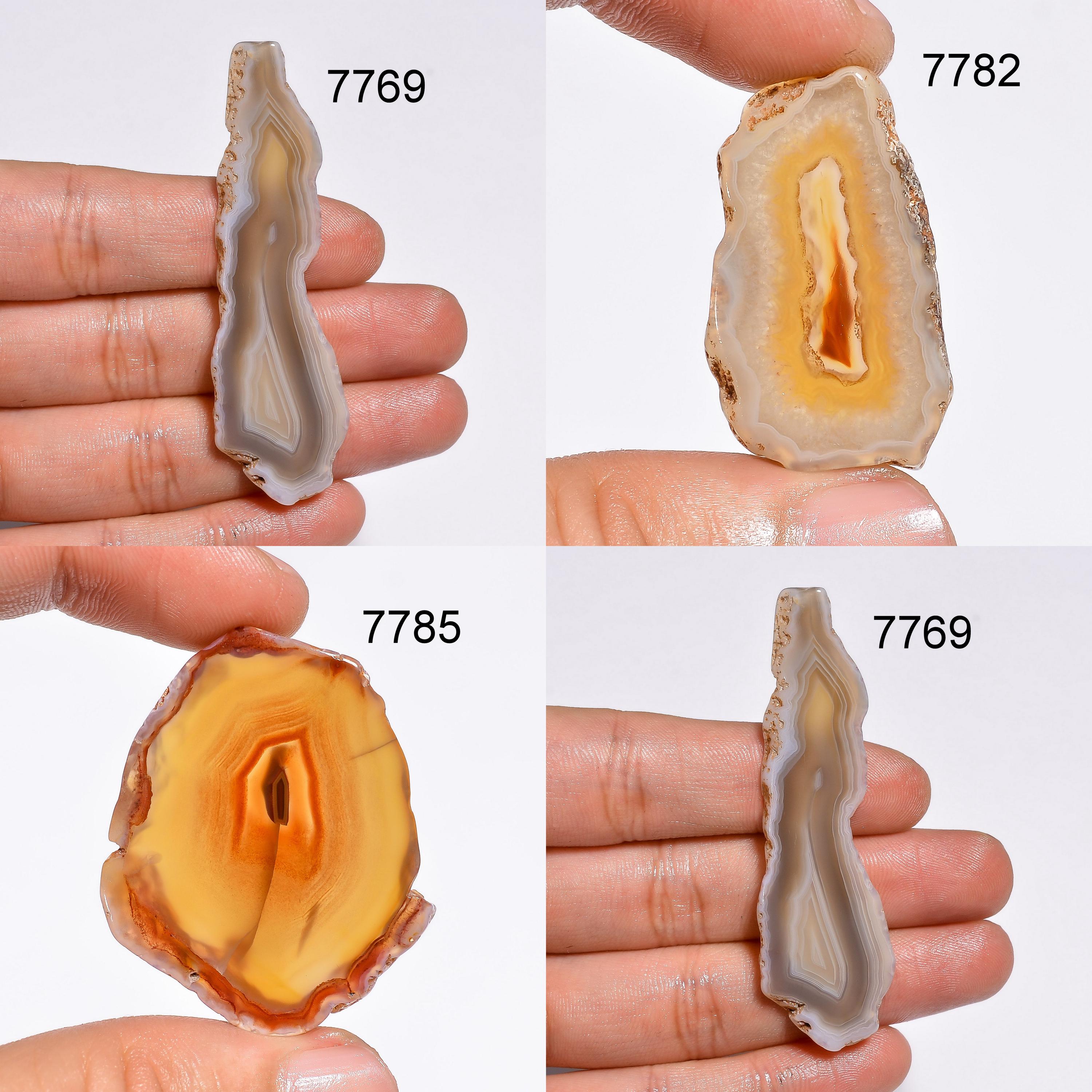 Orange Botswana Agate Slice Cabochon, AAA Gemstone for Jewelry - image 3