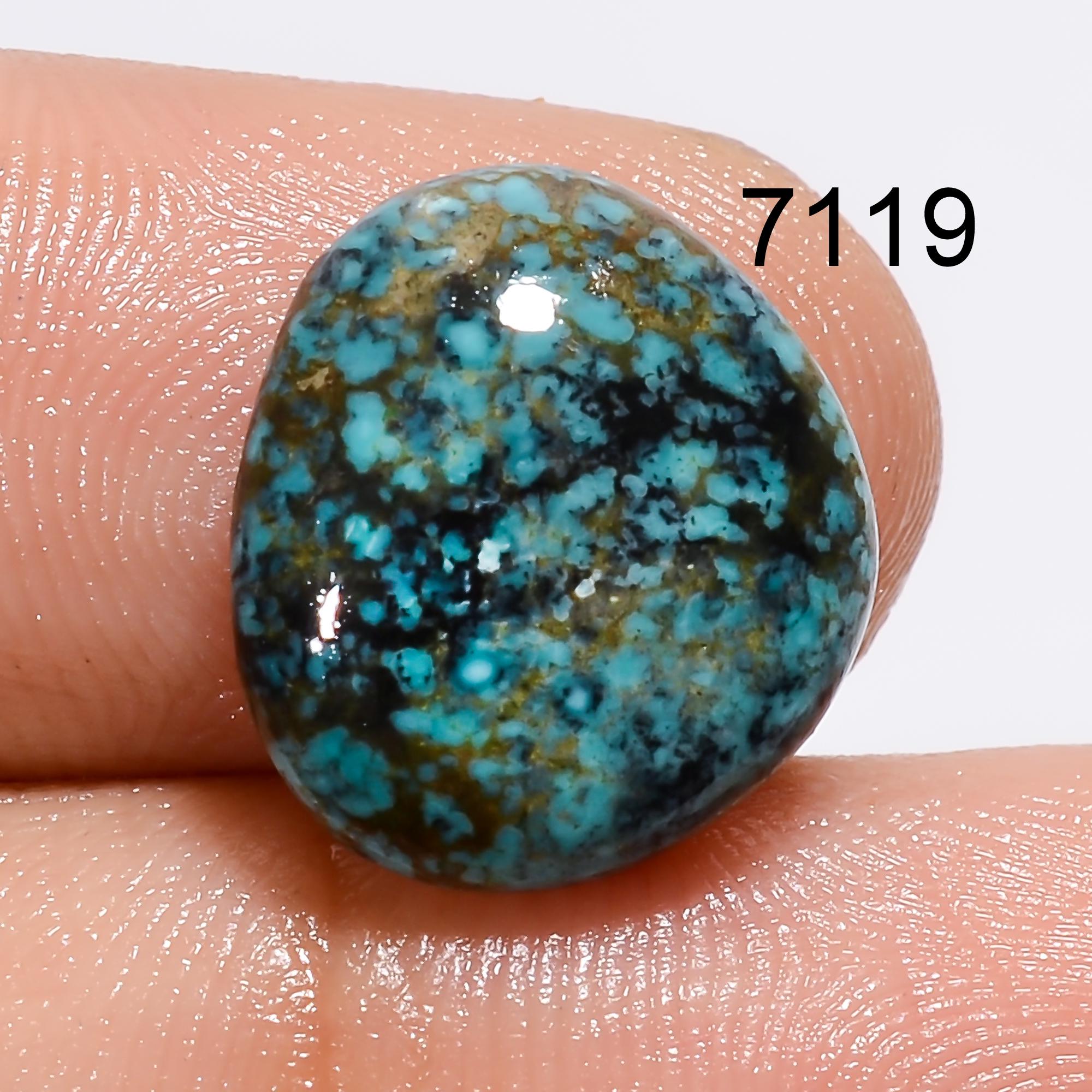 Natural Tibetan Turquoise Cabochon, Loose Gemstone, Jewelry Making Supply - image 2