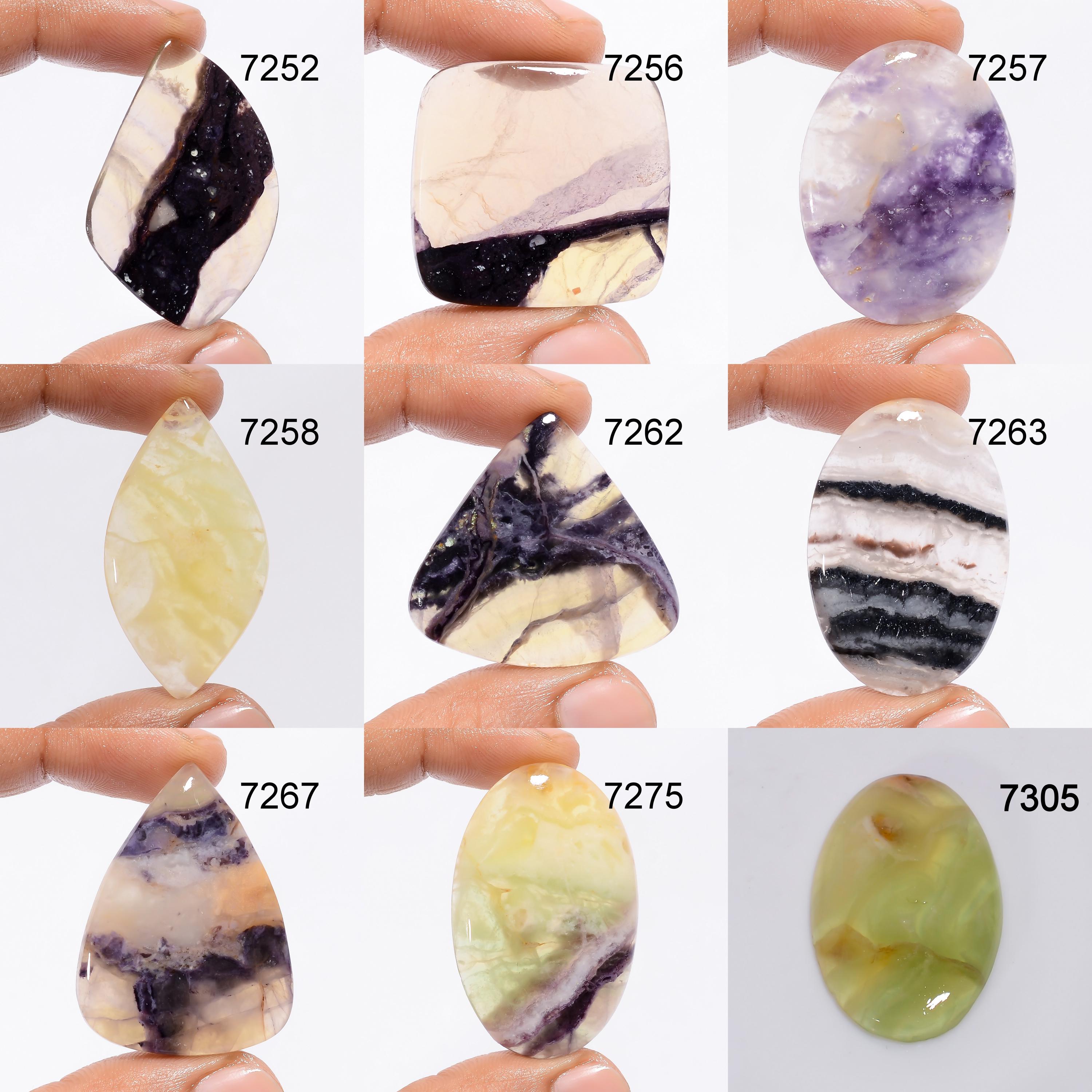 Blue John Gemstone Cabochon, Rainbow Fluorite, Loose Gemstone - image 3