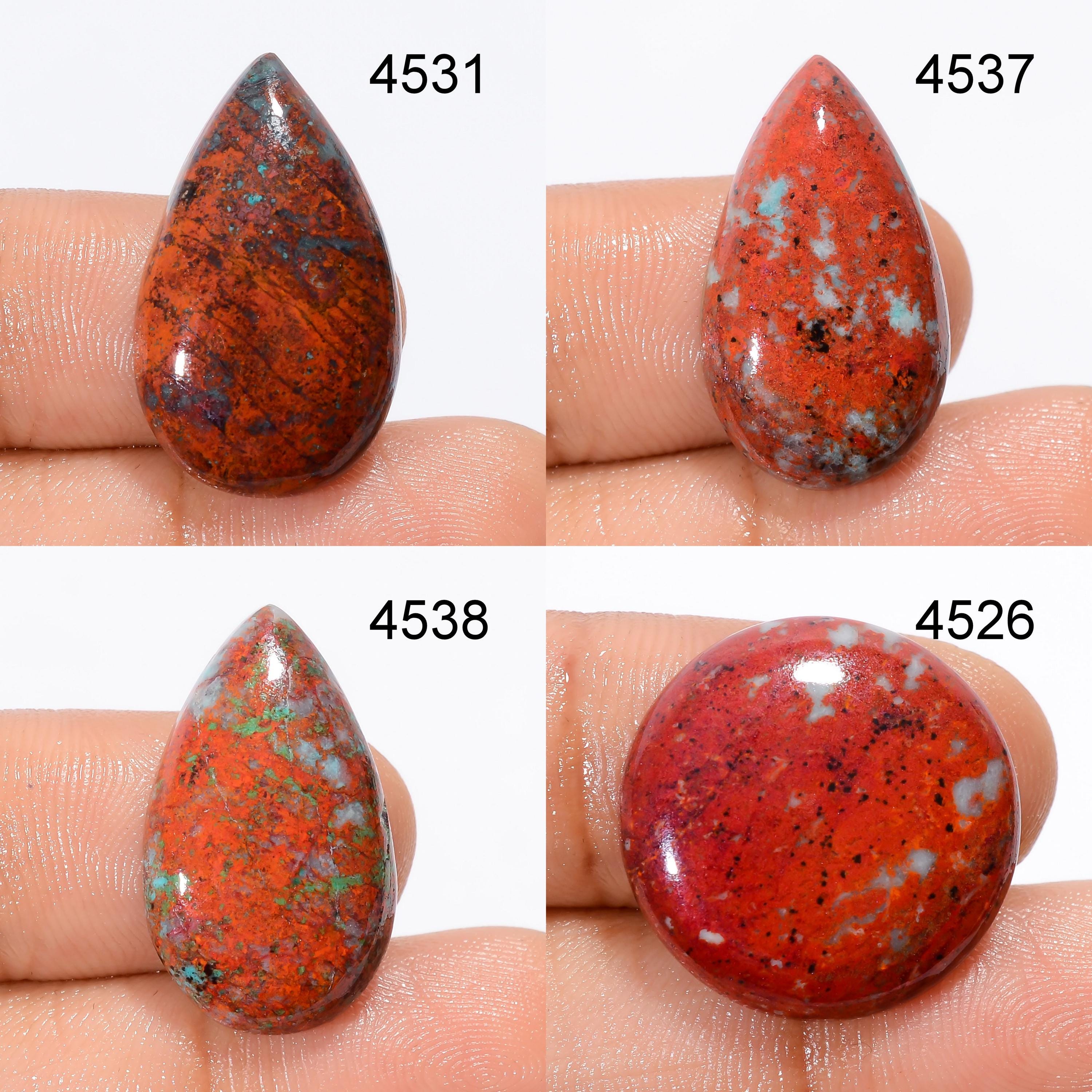 AAA Sonora Sunrise Jasper Cabochon, Cupric Chrysocolla Gemstone, Jewelry Making Supply - image 3