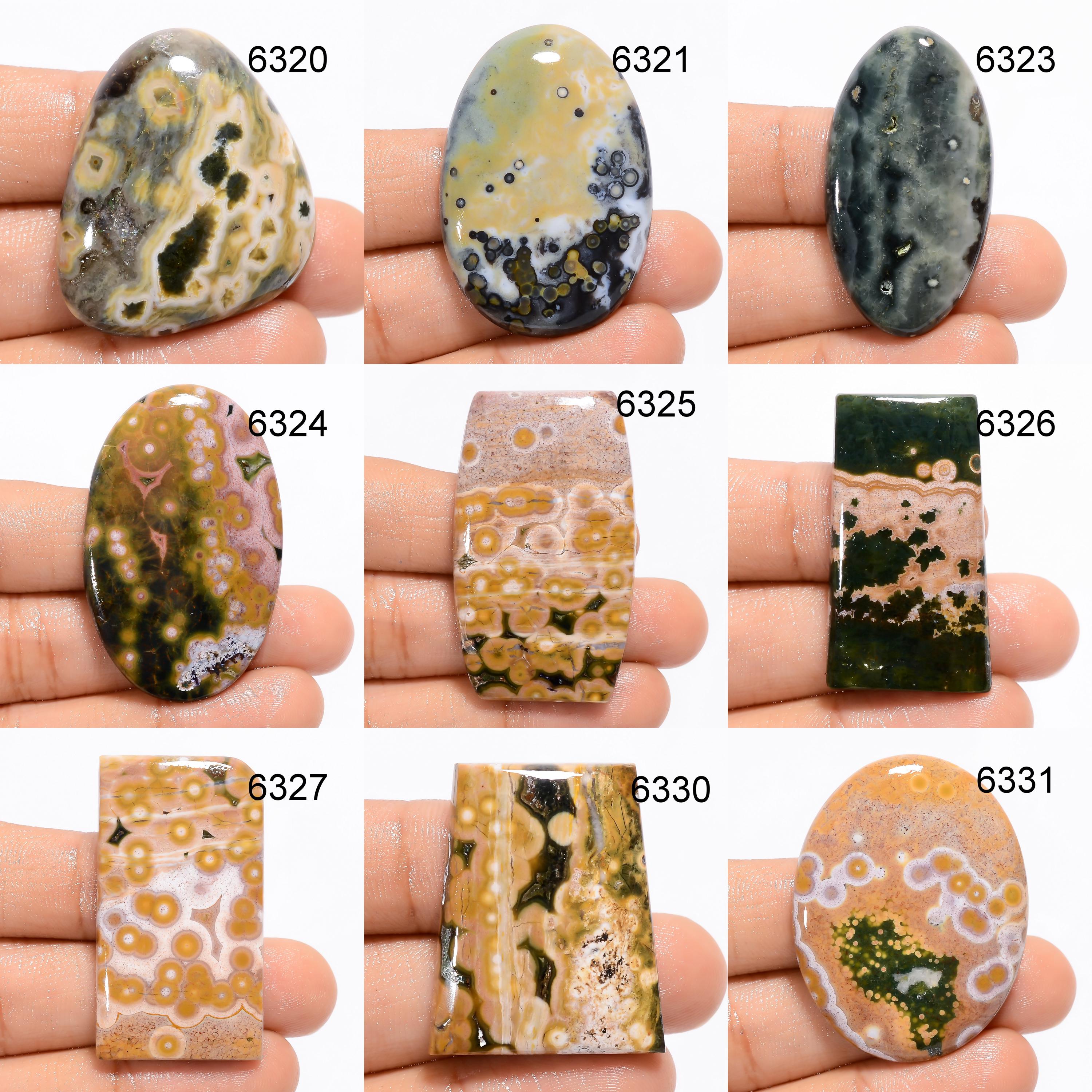 Natural Ocean Jasper Cabochon, Designer Gemstone, Jewelry Making Supply - image 2