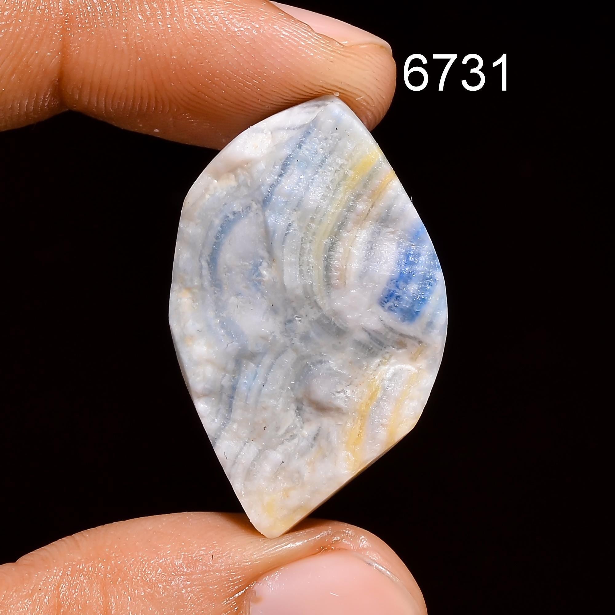 Natural Scheelite Druzy Blue Loose Gemstone for Wire Wrapping Pendant Making - image 6