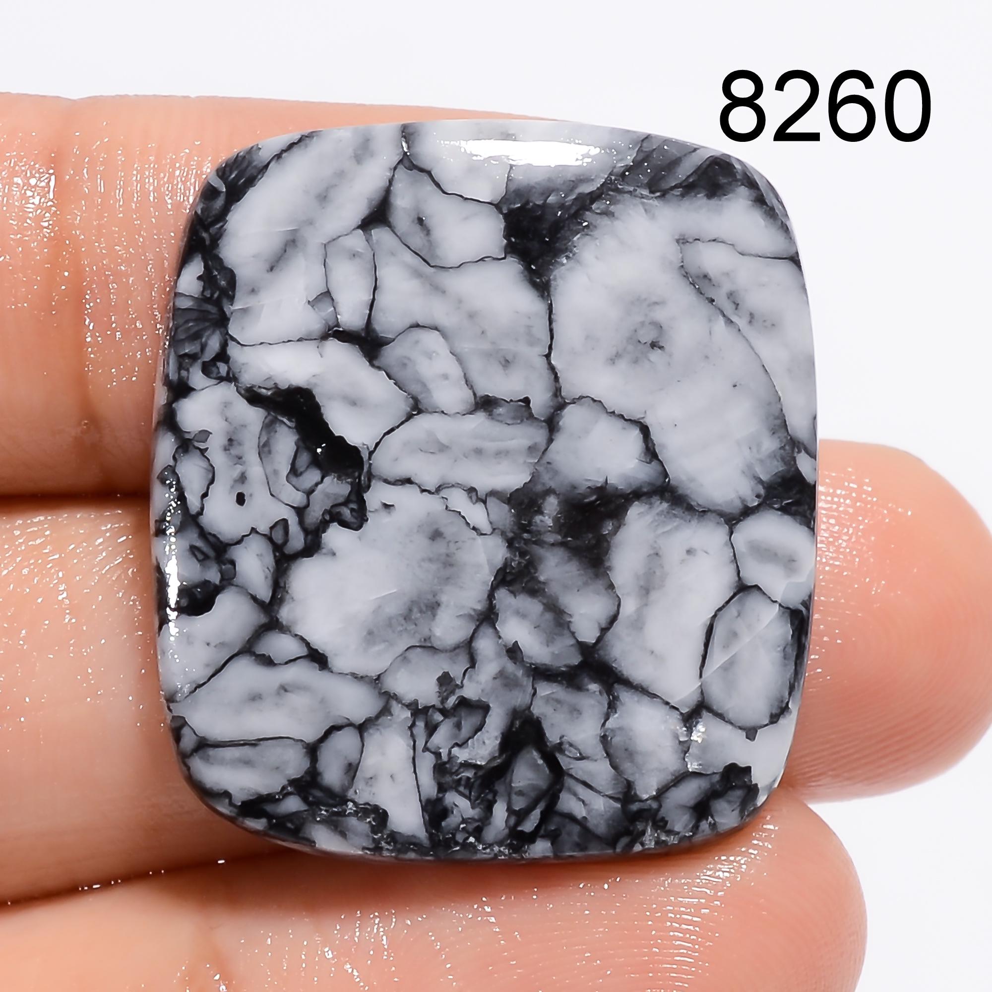 AAA Pinolith Jasper Cabochon: Natural Crystal Gemstone Pendant (28X24X5 mm, 39 Cts - image 4